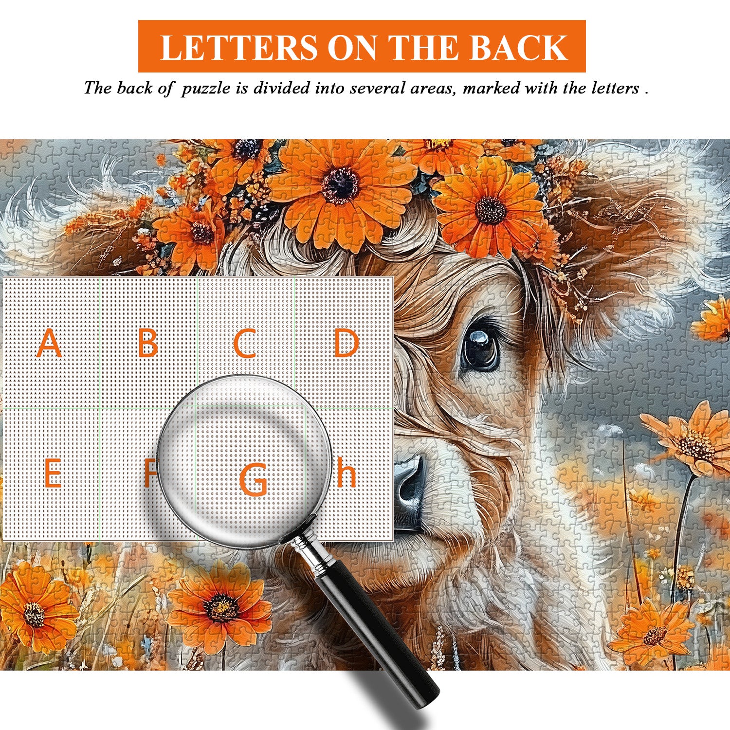 Blumenkalb-Puzzle 1000 Teile