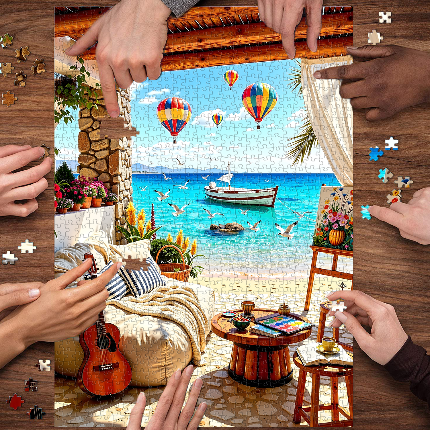 Beach Veranda Jigsaw Puzzle 1000 Pieces
