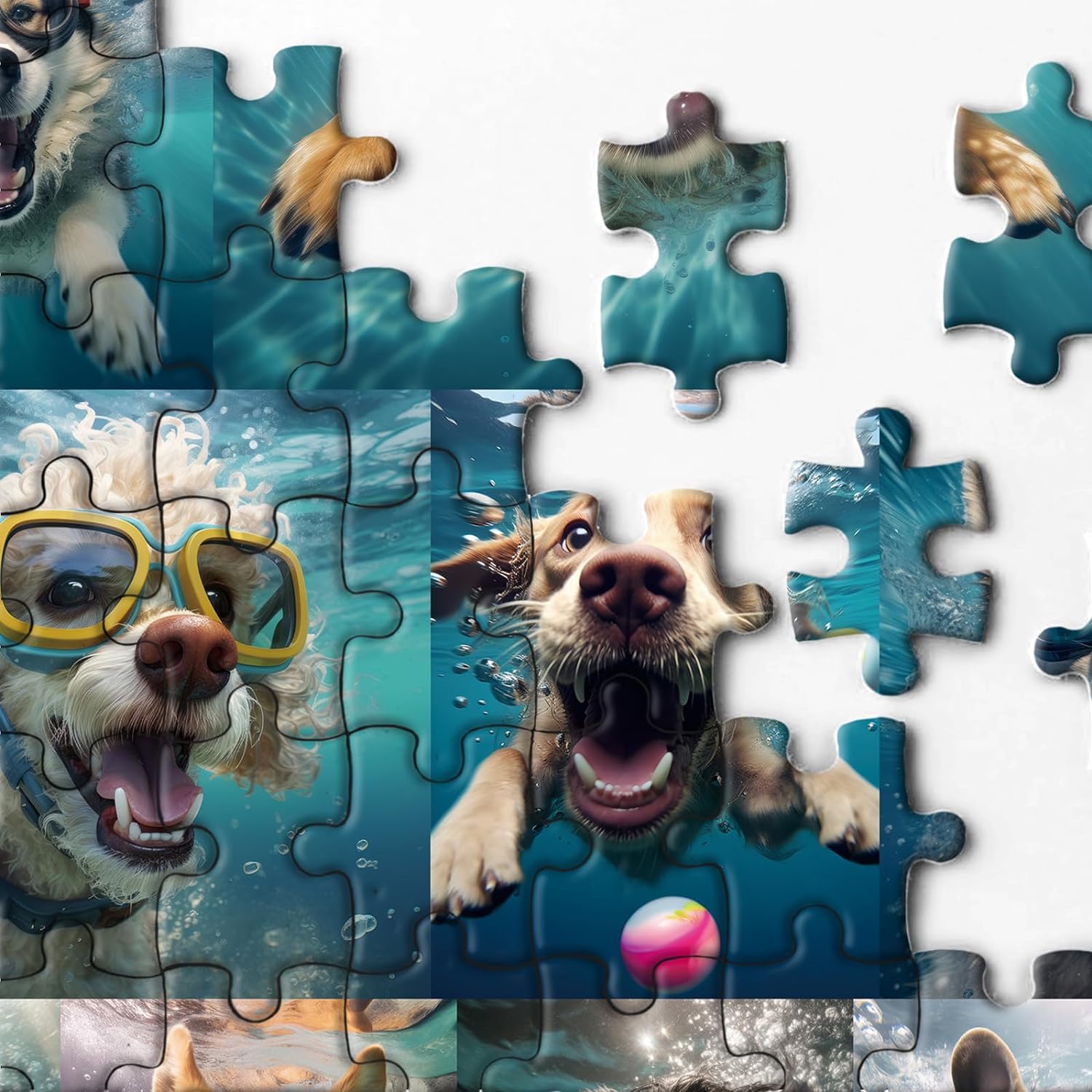 Underwater Dogs Jigsaw Puzzles 1000 Pieces