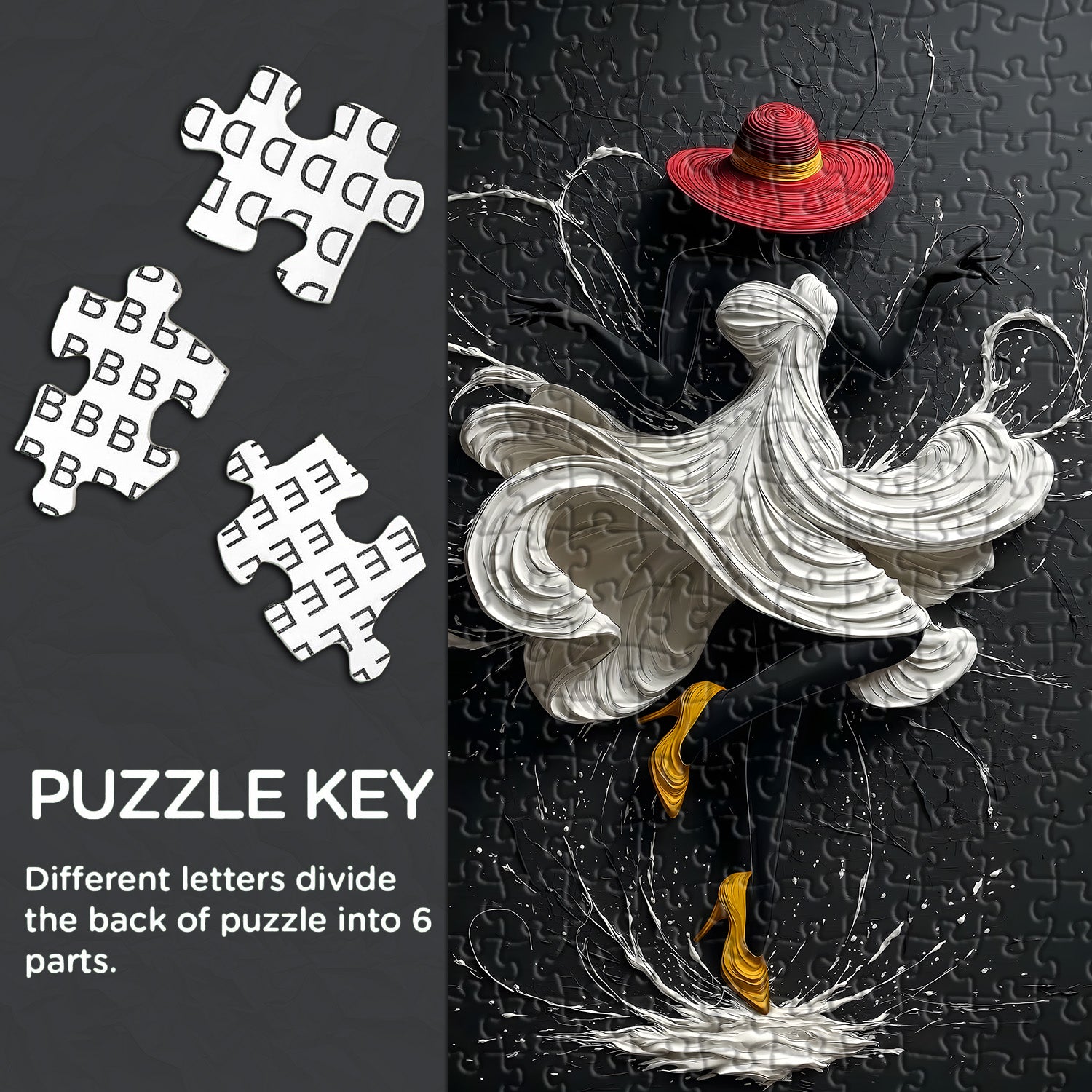White Skirt Dance Jigsaw Puzzle 1000 Pieces