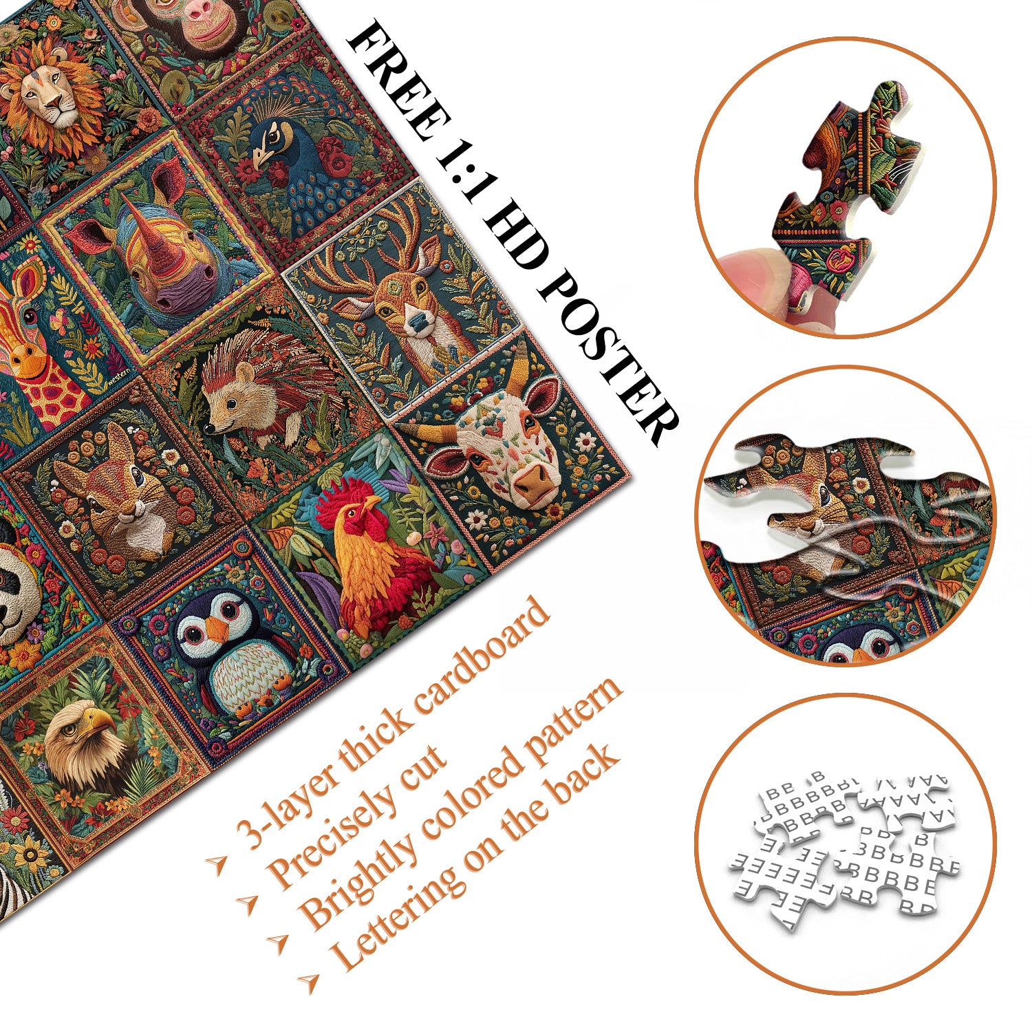 Zoo Collection Jigsaw Puzzle 1000 Pieces