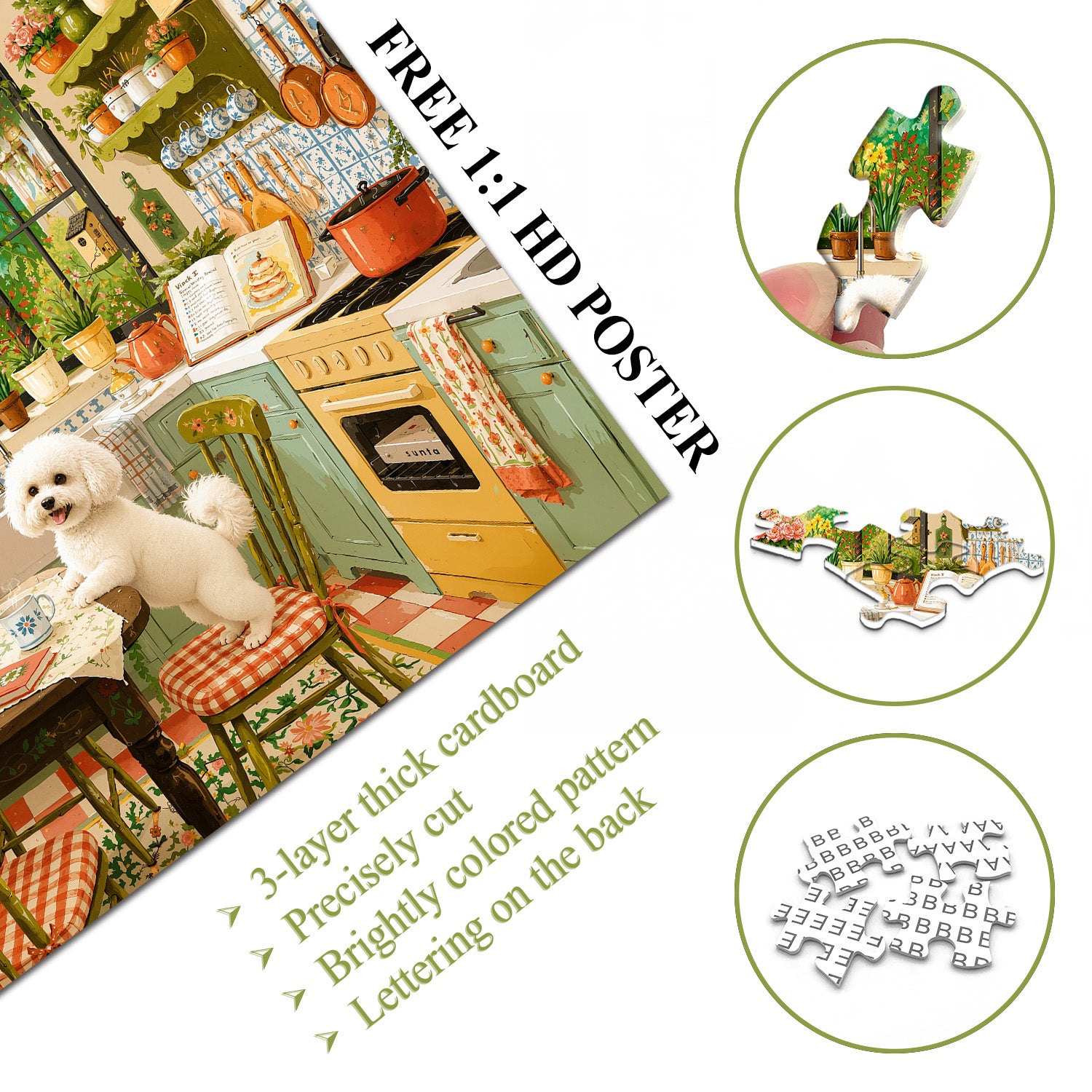 Bauernhaus Blumenküche Puzzle 1000 Teile