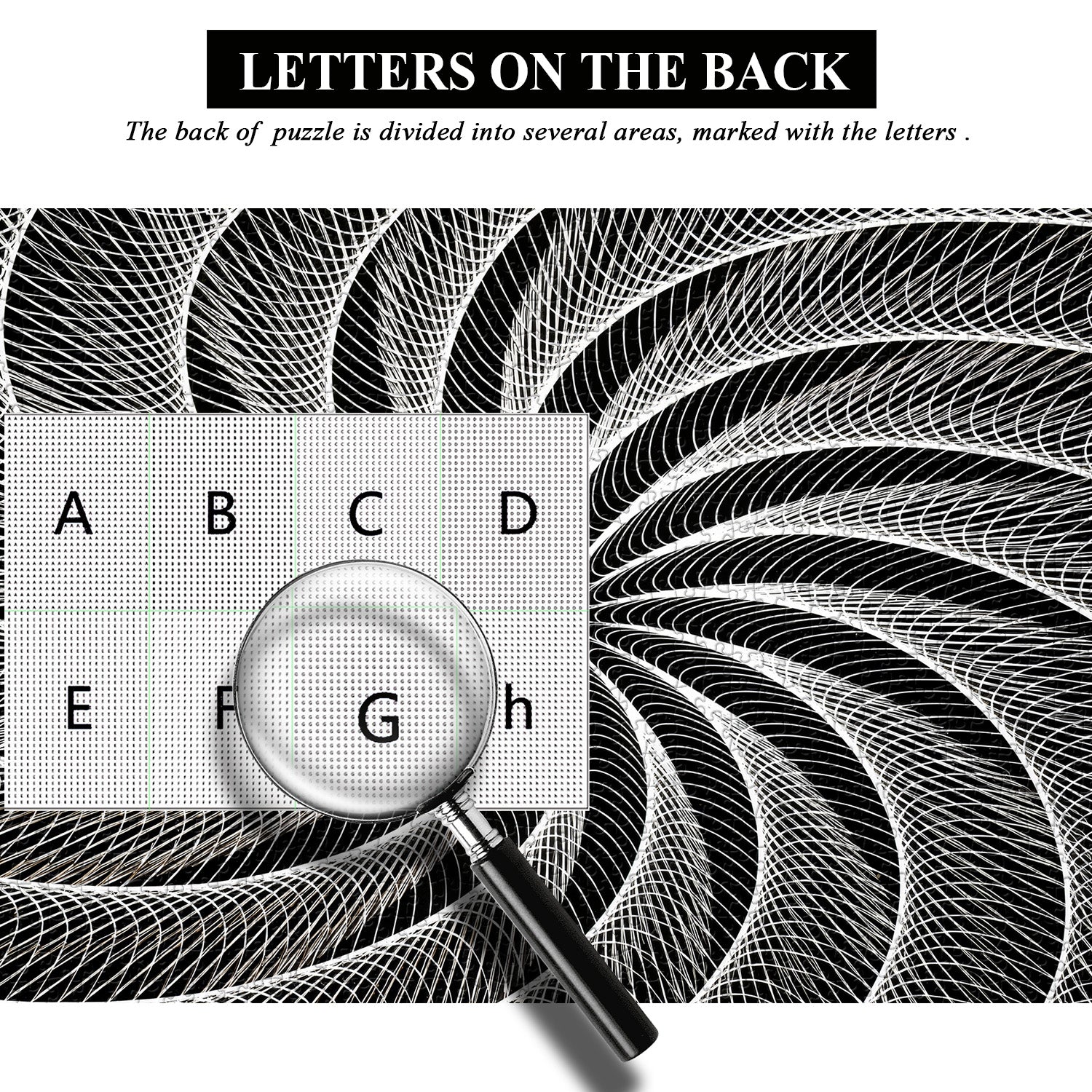 Black White Vortex Jigsaw Puzzle 1000 Pieces