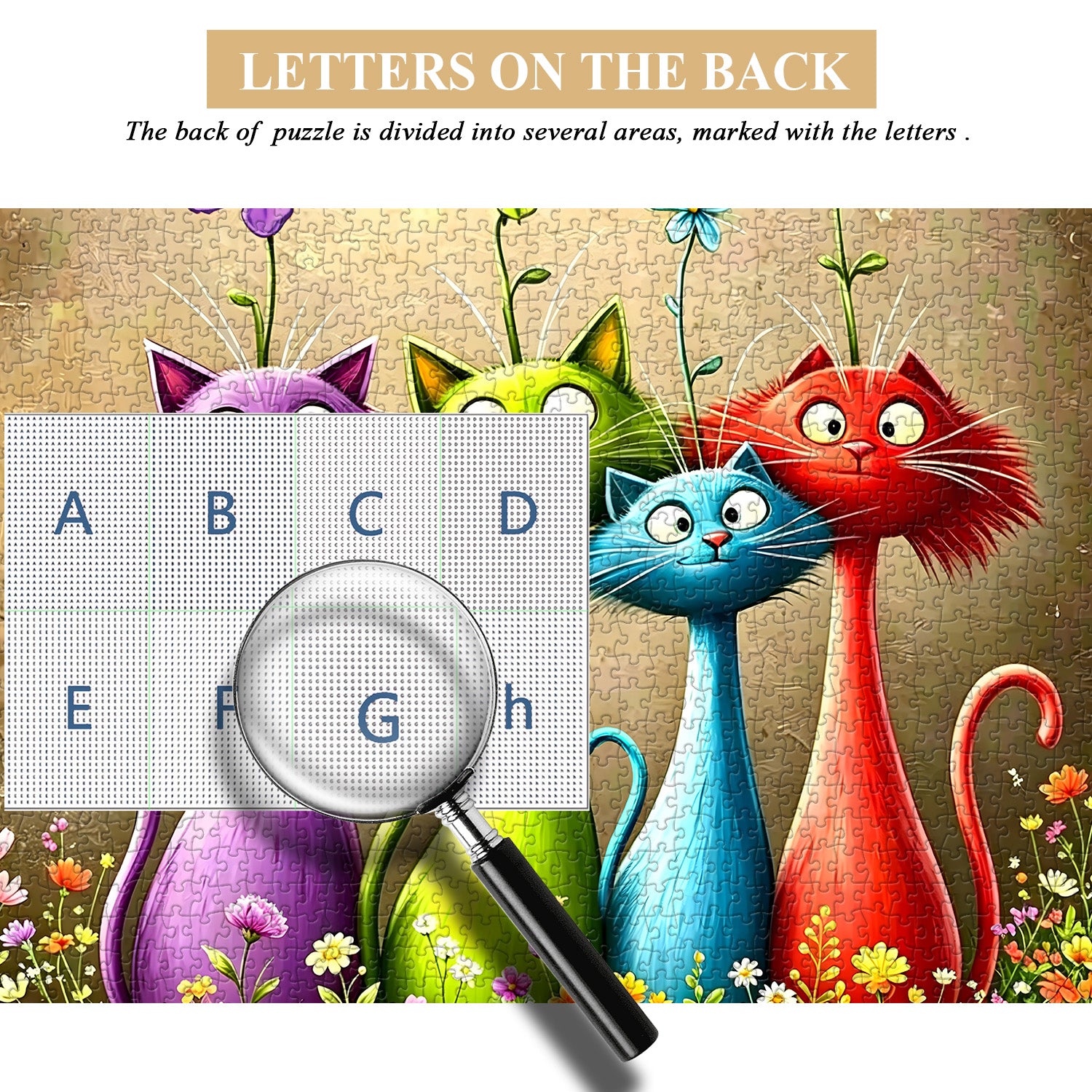 Garden Cute Cats Jigsaw Puzzle 1000 Pieces