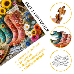 Boot & Wildflower Jigsaw Puzzle 1000 Pieces