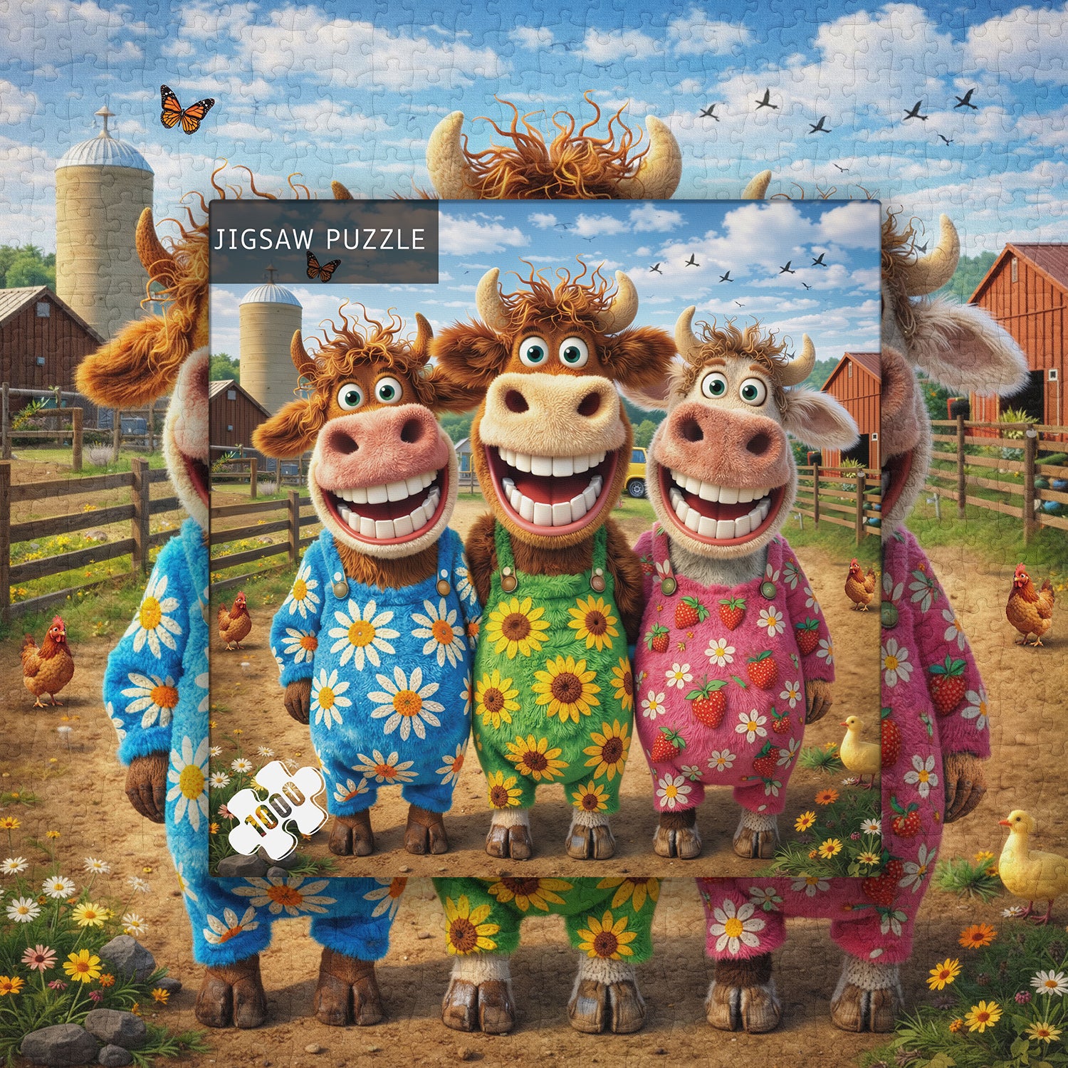 Happy Farm Friends Puzzle 1000 Teile