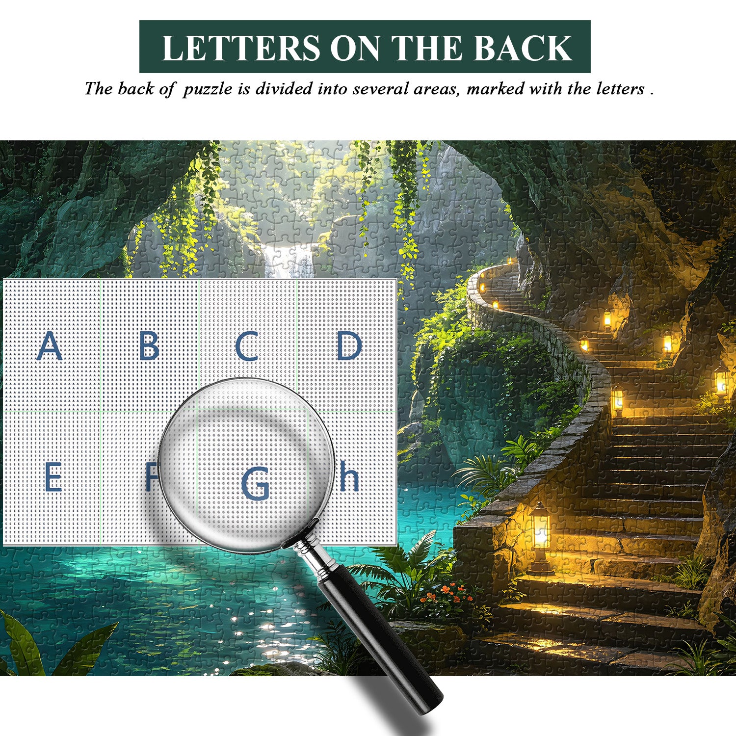 Türkisfarbenes Pool-Grotto-Puzzle, 1000 Teile