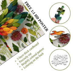 Leaf Dragonfly Jigsaw Puzzle 1000 Pieces