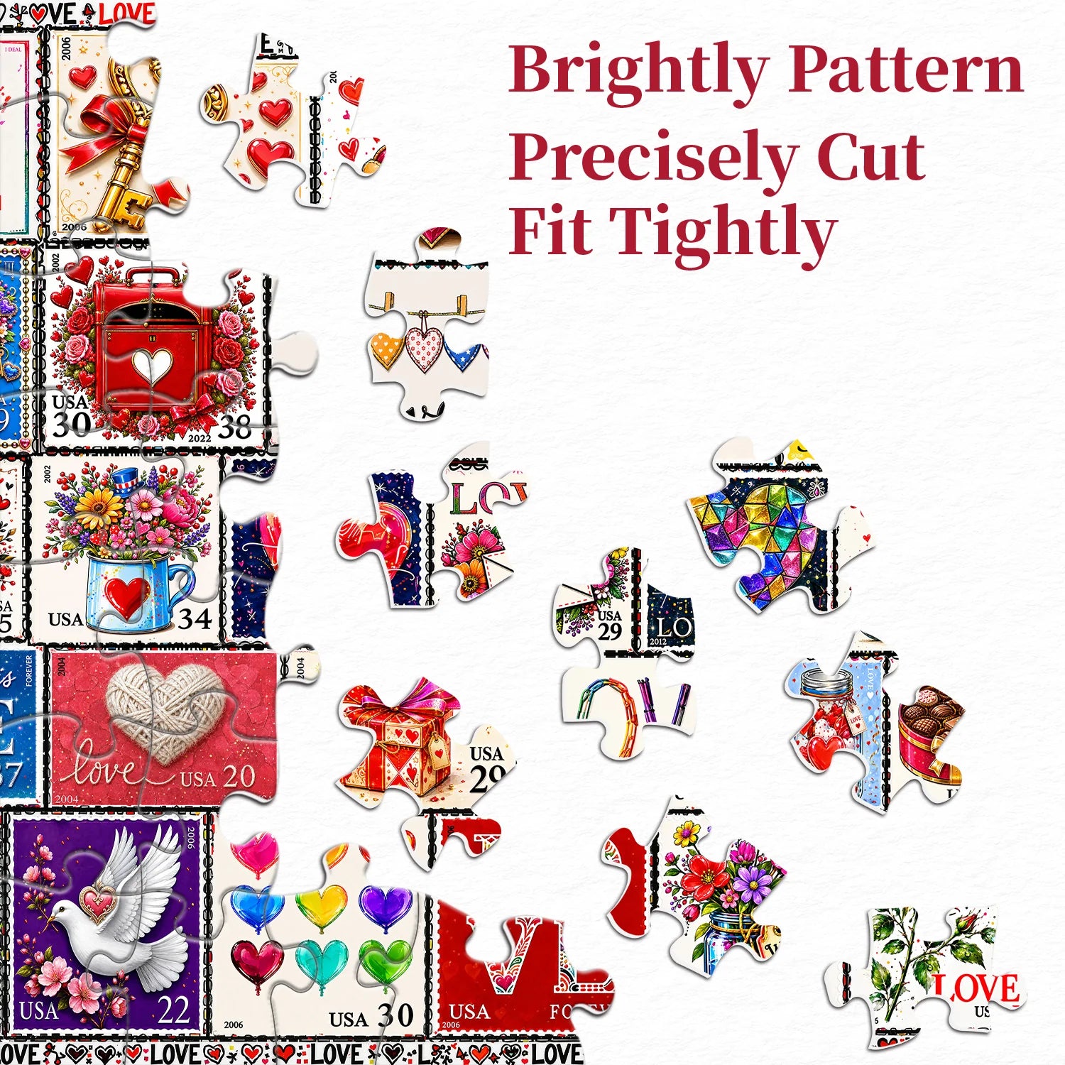 Love Stamp Collection Jigsaw Puzzle 1000 Pieces