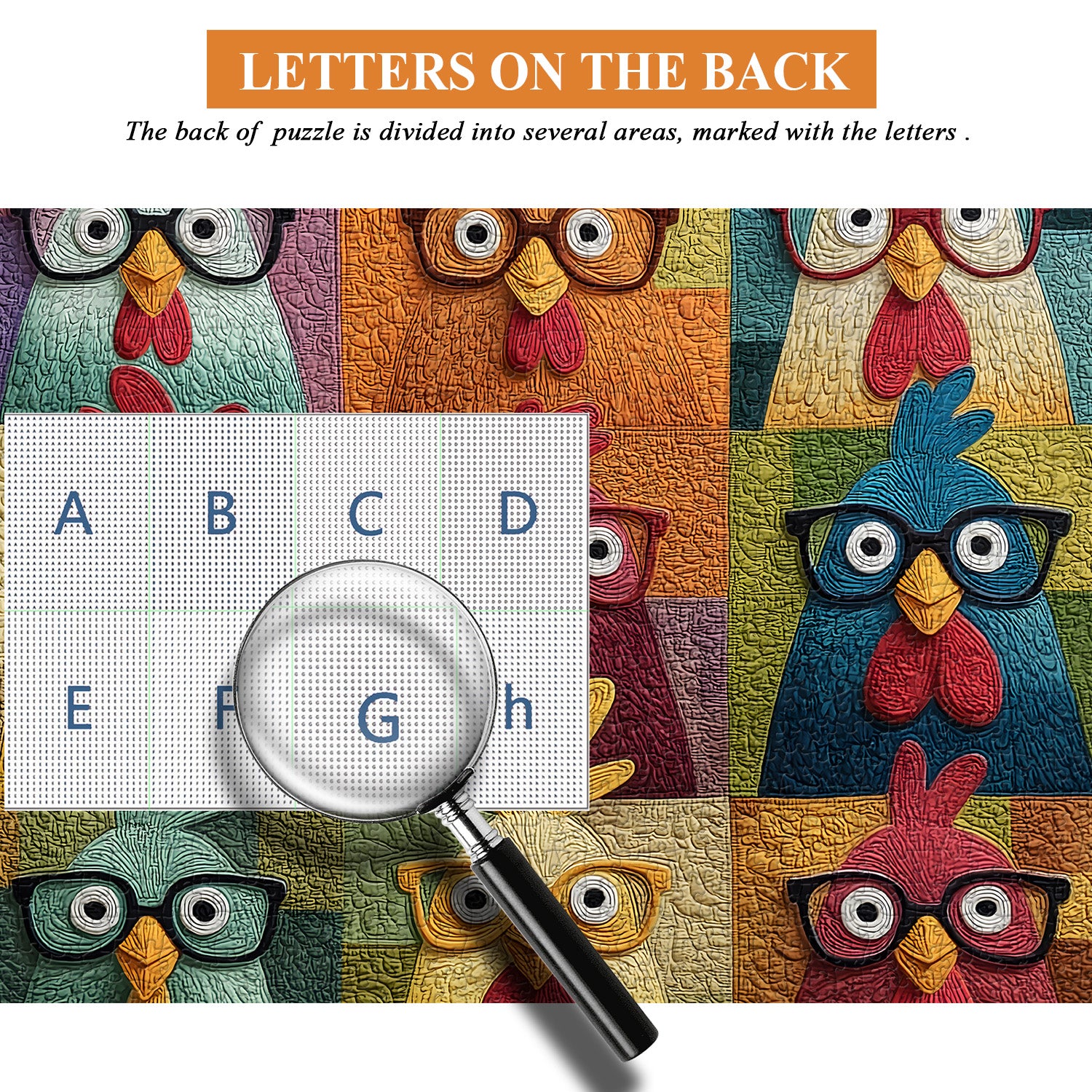 Fabric Chicken Fun Jigsaw Puzzle 1000 Pieces