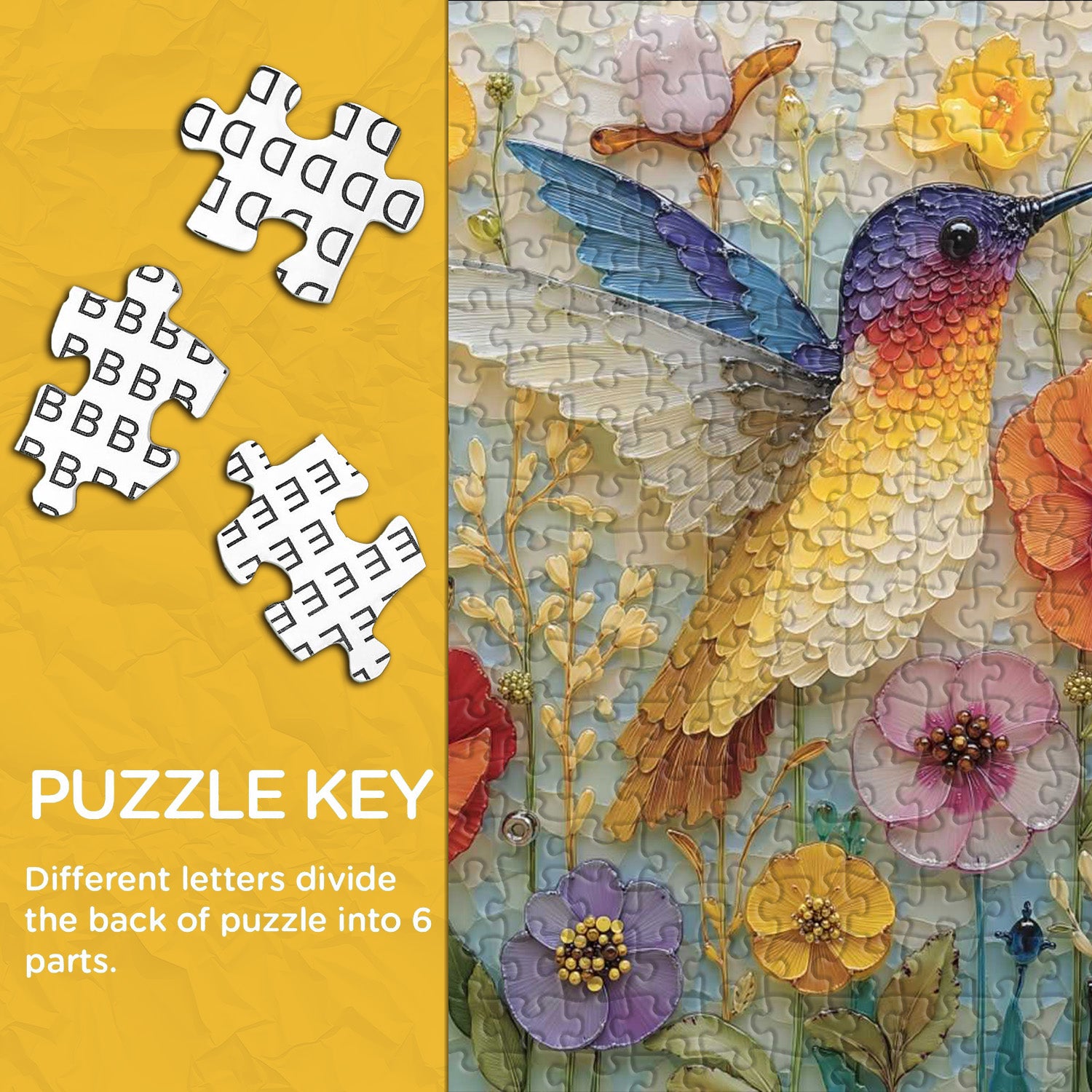 Blumenkolibri-Puzzle 1000 Teile