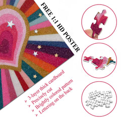 Rainbow Heart Jigsaw Puzzle 1000 Pieces