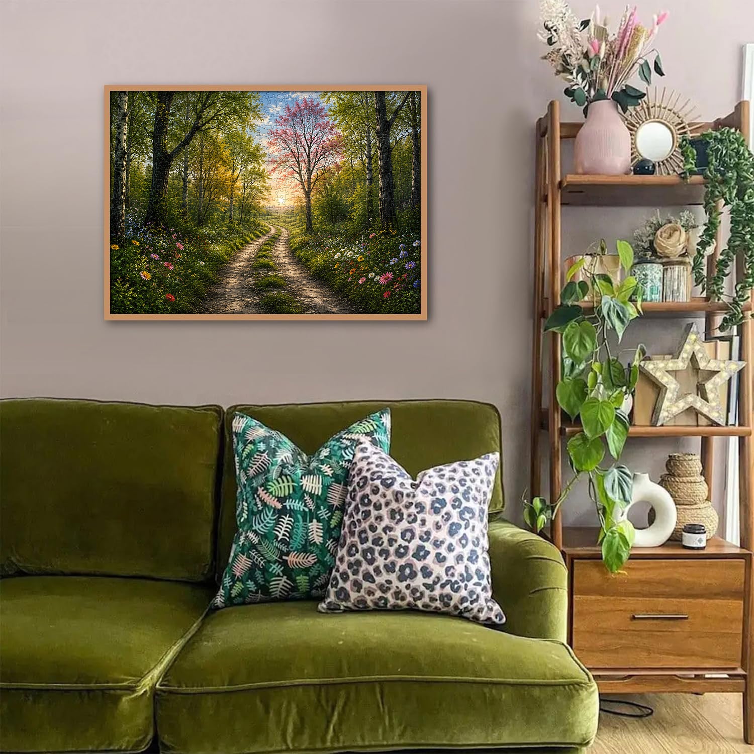 Sunlit Forest Path Jigsaw Puzzle 1000 Pieces