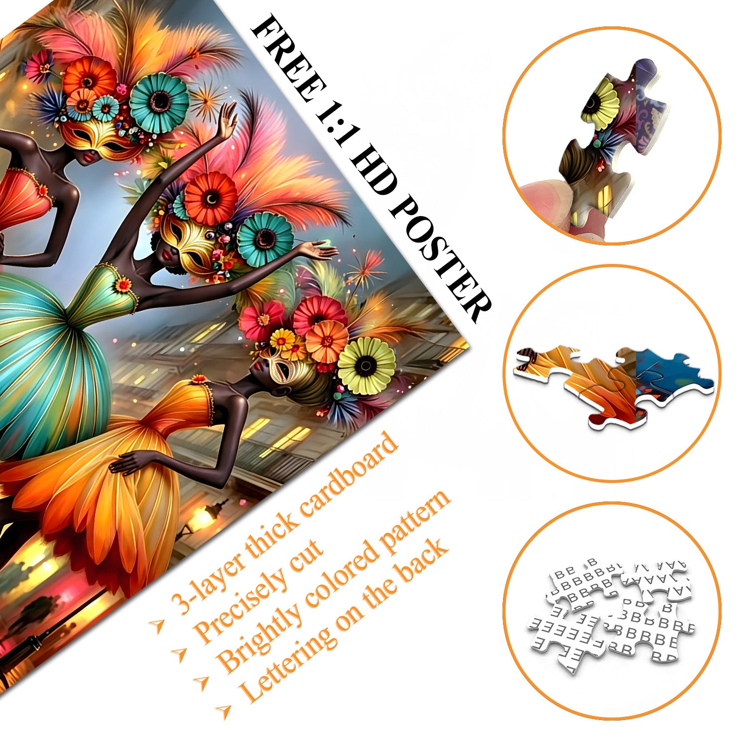 Carnival Dancers Jigsaw Puzzle 1000 Pieces