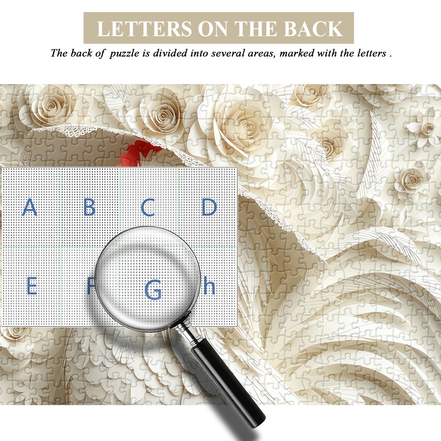 Elegantes Blumen-Hahn-Puzzle, 1000 Teile