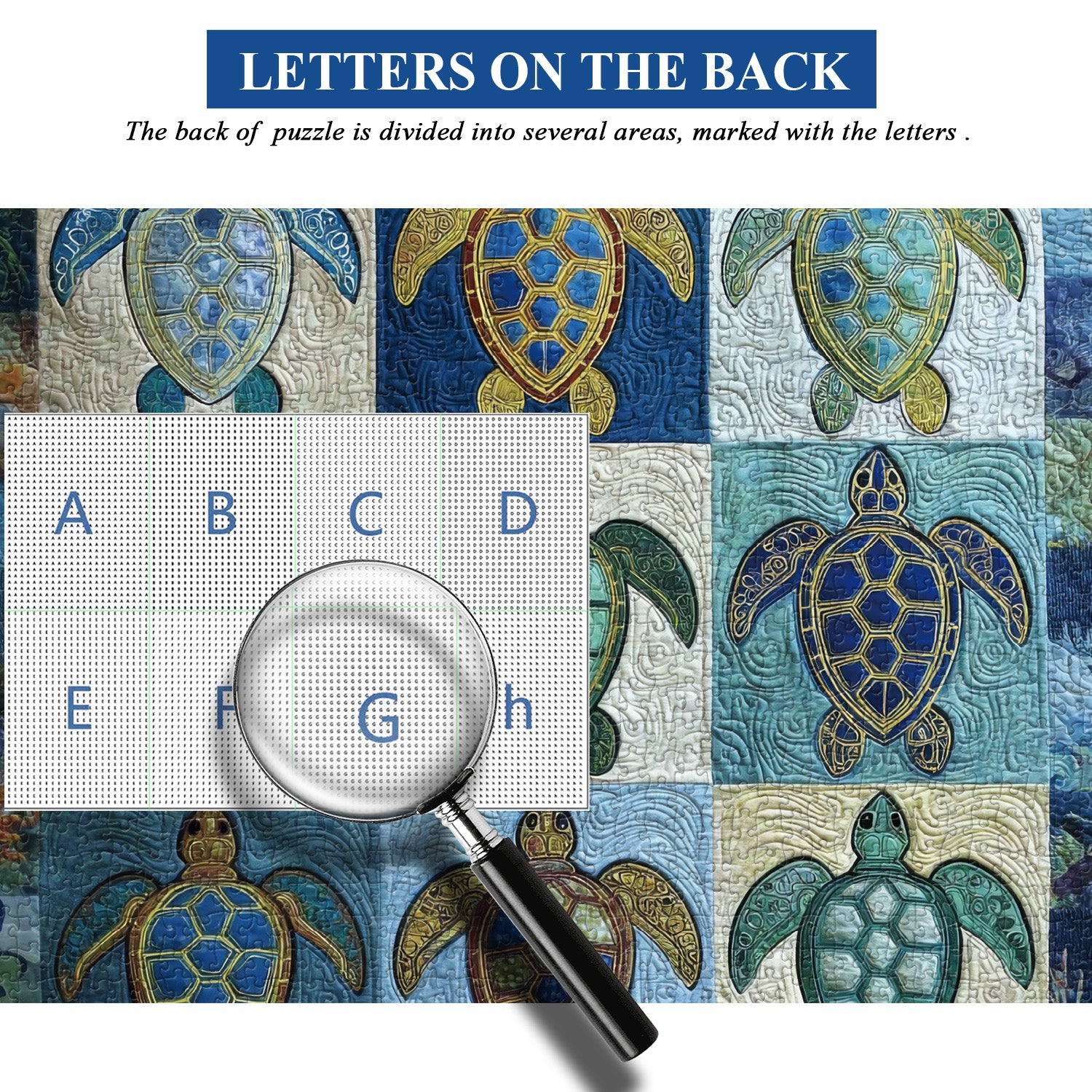 Stoffschildkröten-Puzzle 1000 Teile