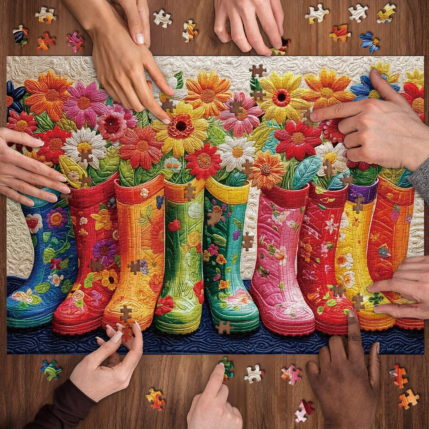 Blumenstiefel Puzzle 1000 Stücke