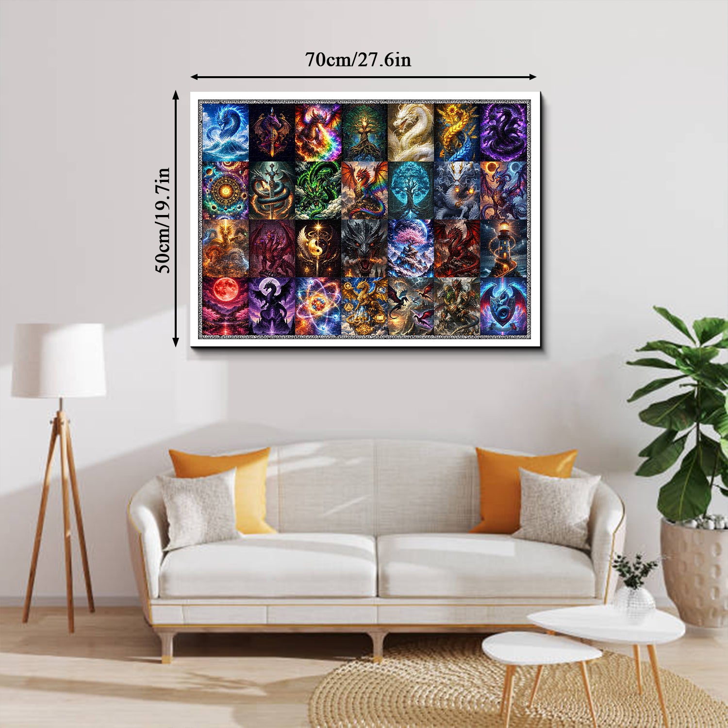 Elemental Dragon Collage Puzzle 1000 Teile