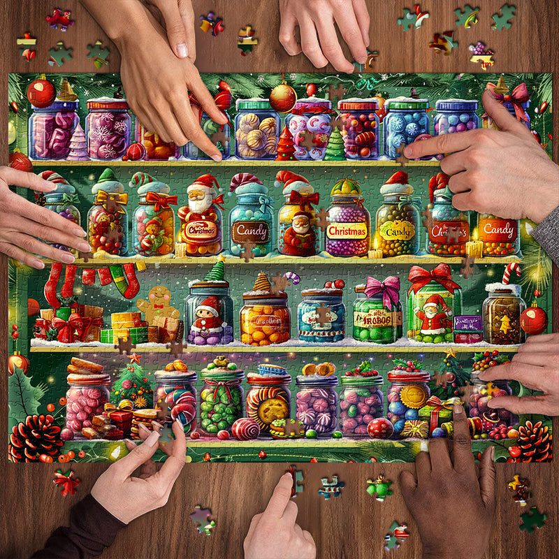 Christmas Candy Jar Jigsaw Puzzles 1000 Pieces