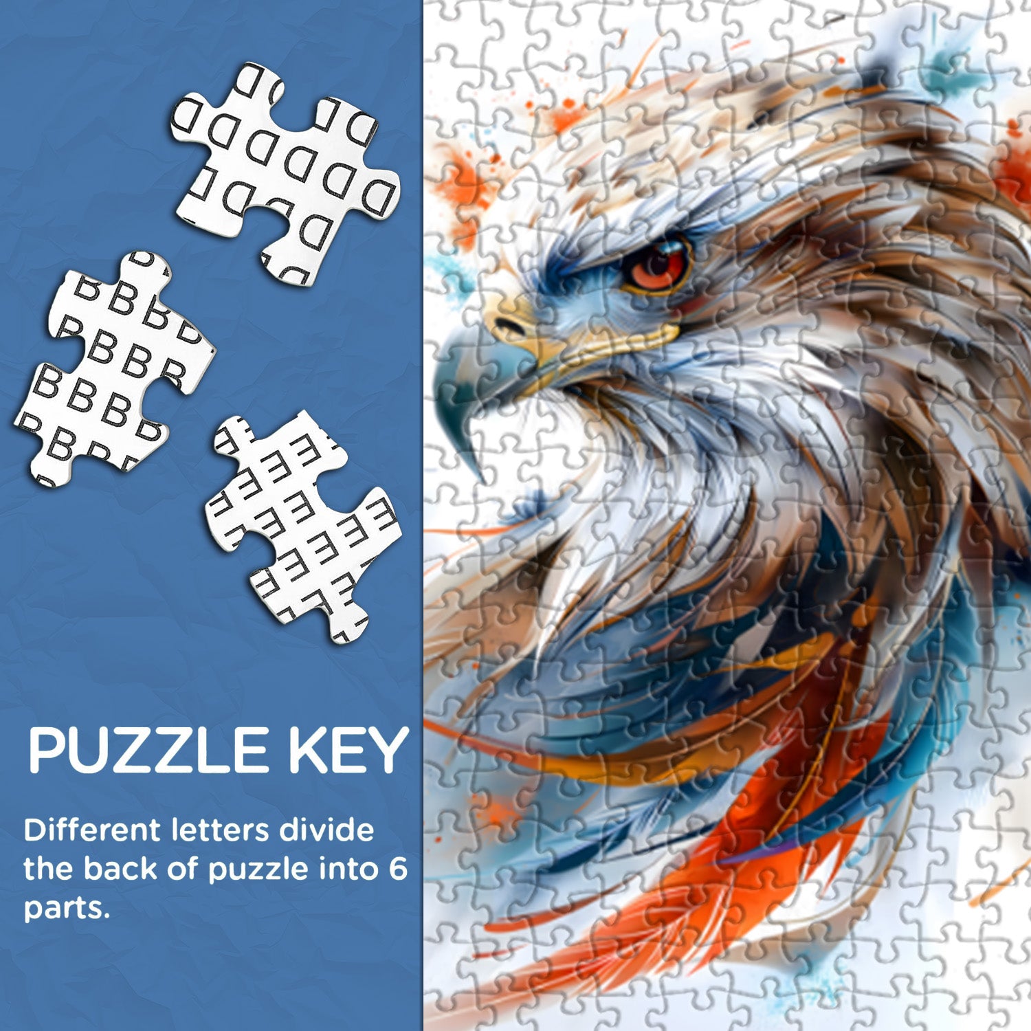 Colorful Wing Divine Eagle Jigsaw Puzzle 1000 Pieces