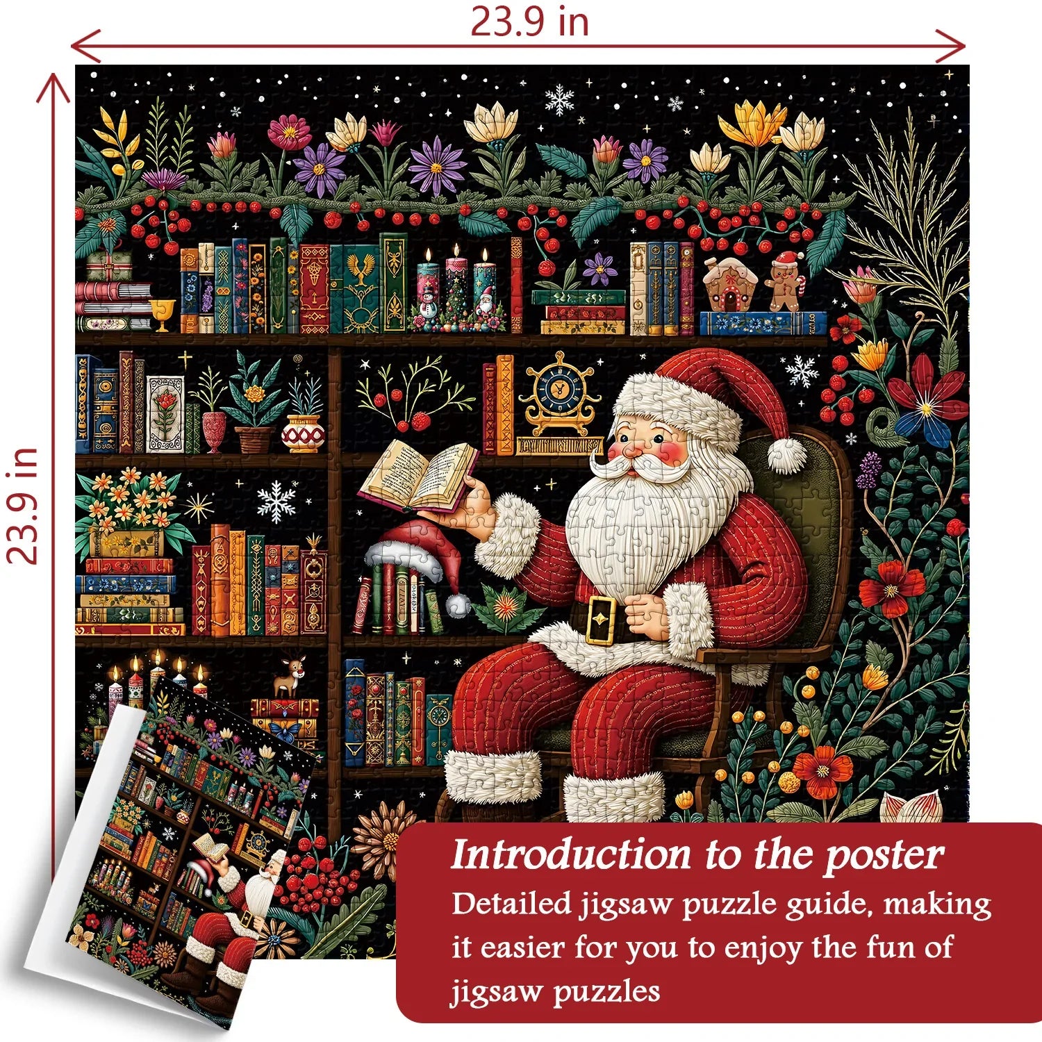 Der Garten des Weihnachtsmanns liest Jigsaw Puzzle 1000 Stücke