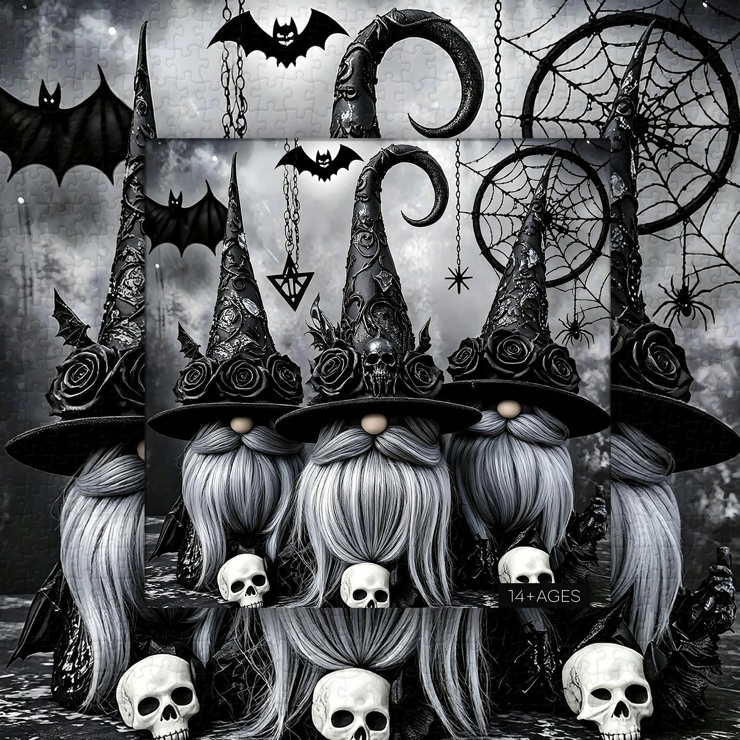 Gothic Halloween Gnomes Puzzle 1000 Teile
