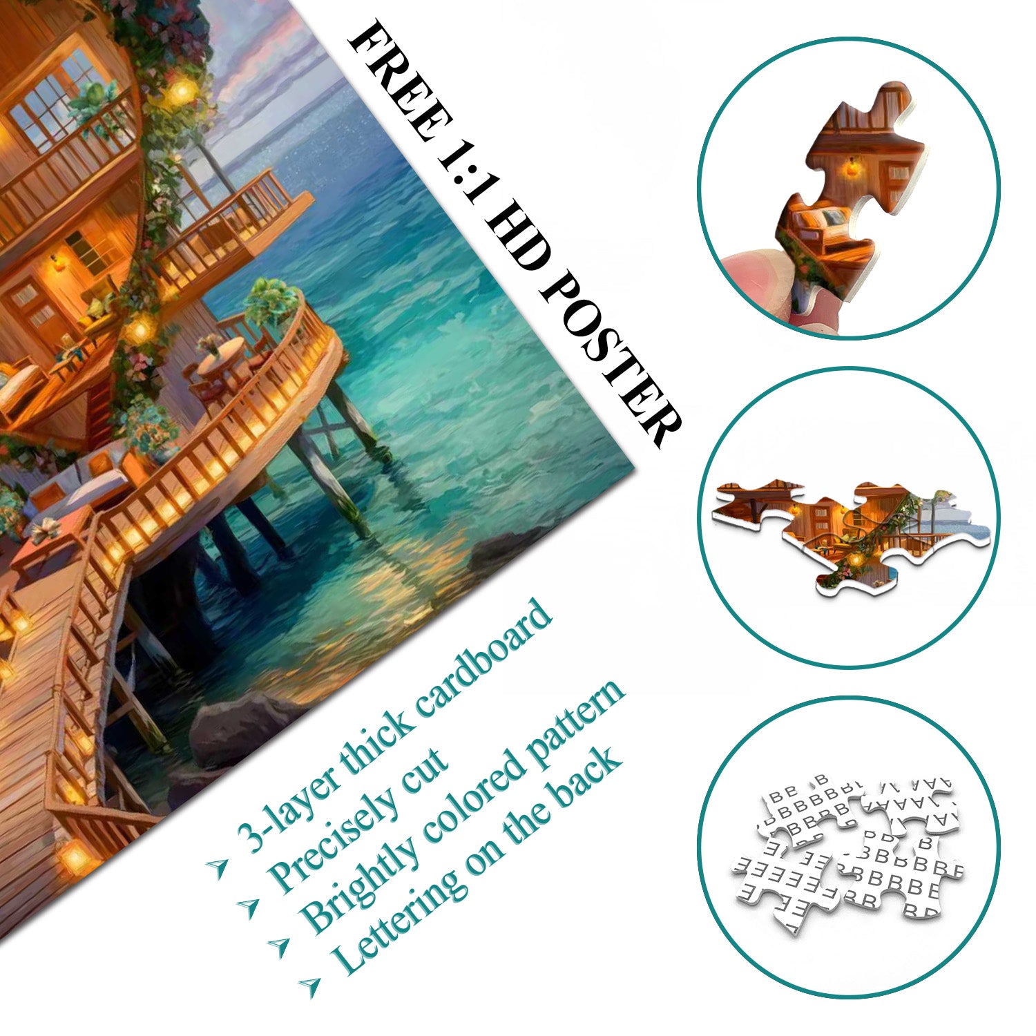 Baumhaus-Liebespuzzle 1000 Teile