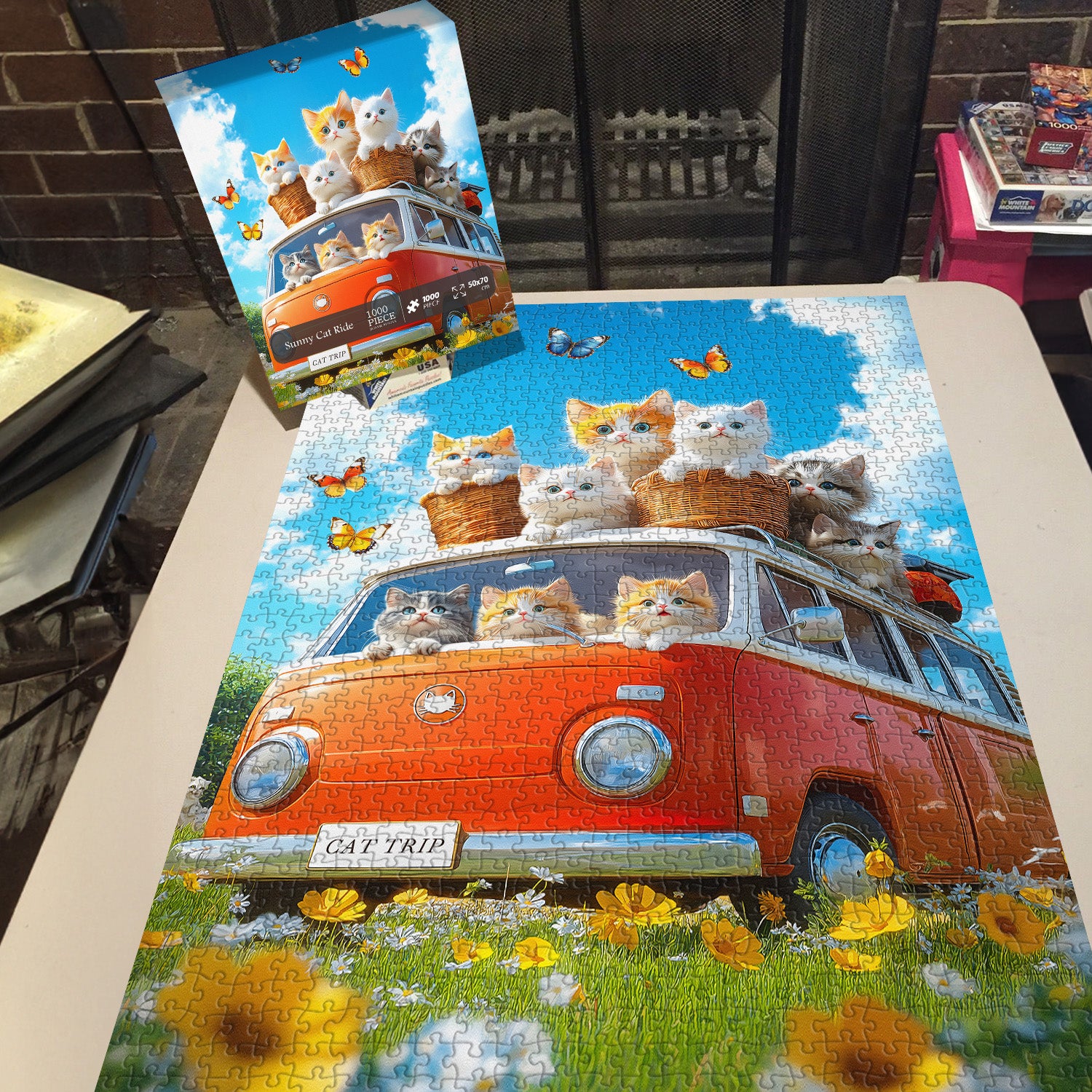 Sunny Cat Ride Puzzle 1000 Teile