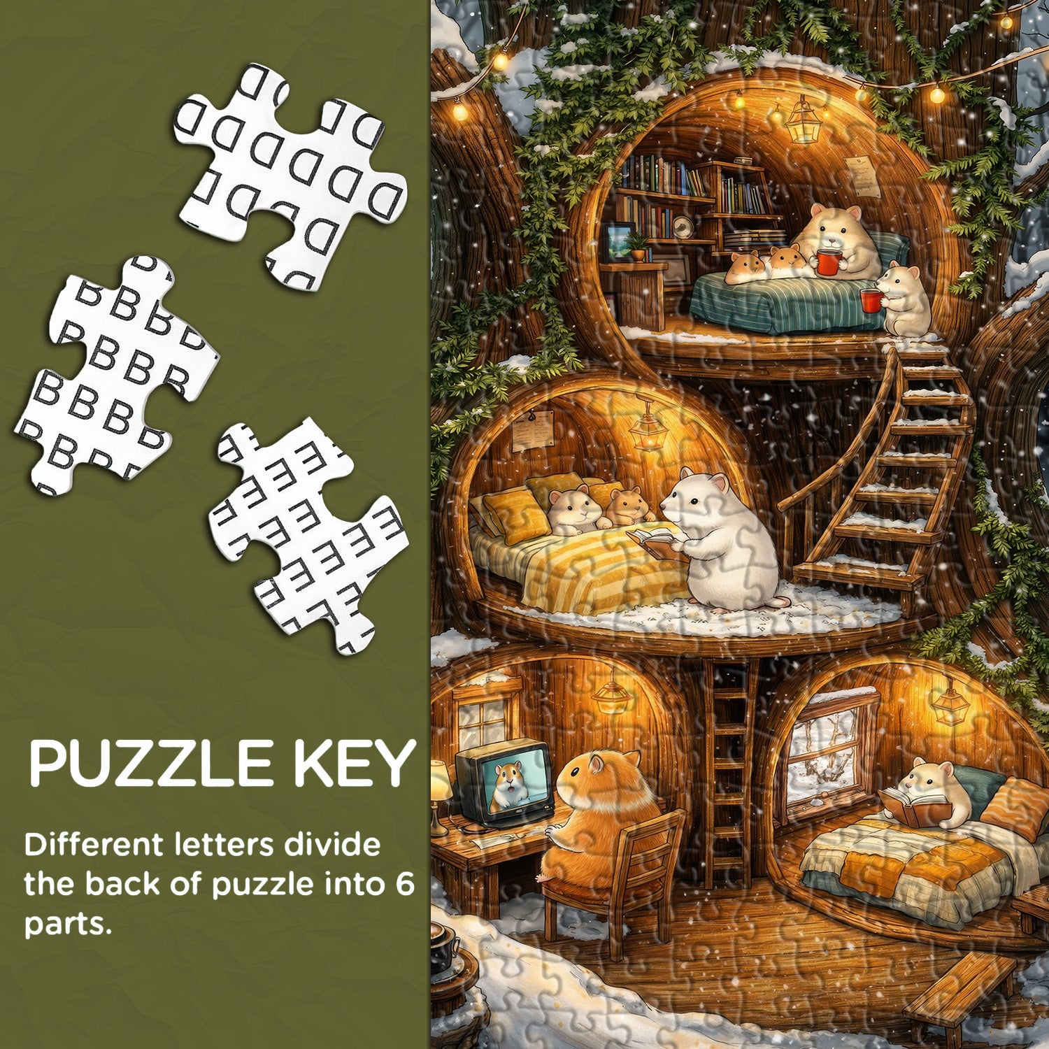 Gemütliches Mäusehütten-Puzzle, 1000 Teile