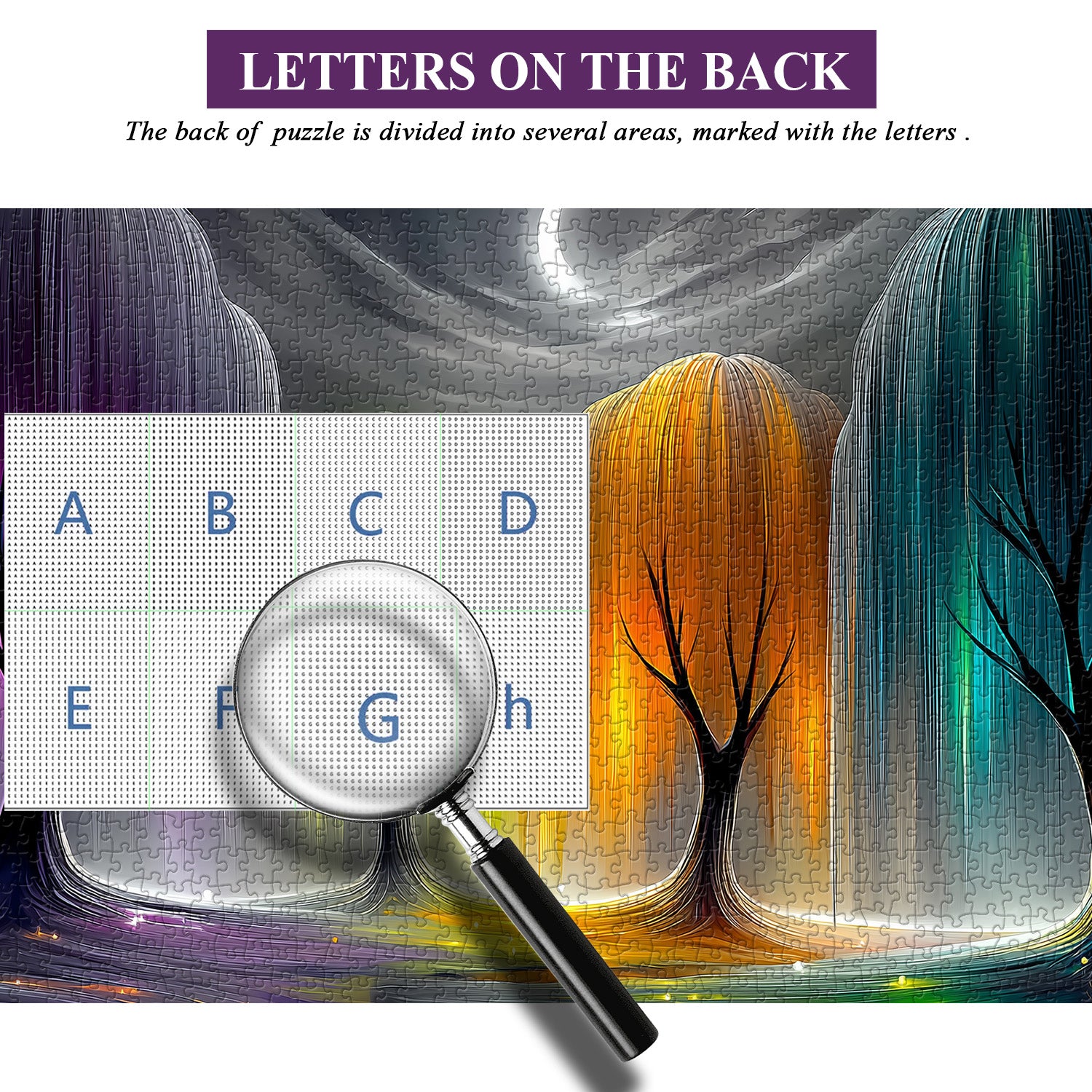 Kaleidoskop-Weiden-Puzzle, 1000 Teile