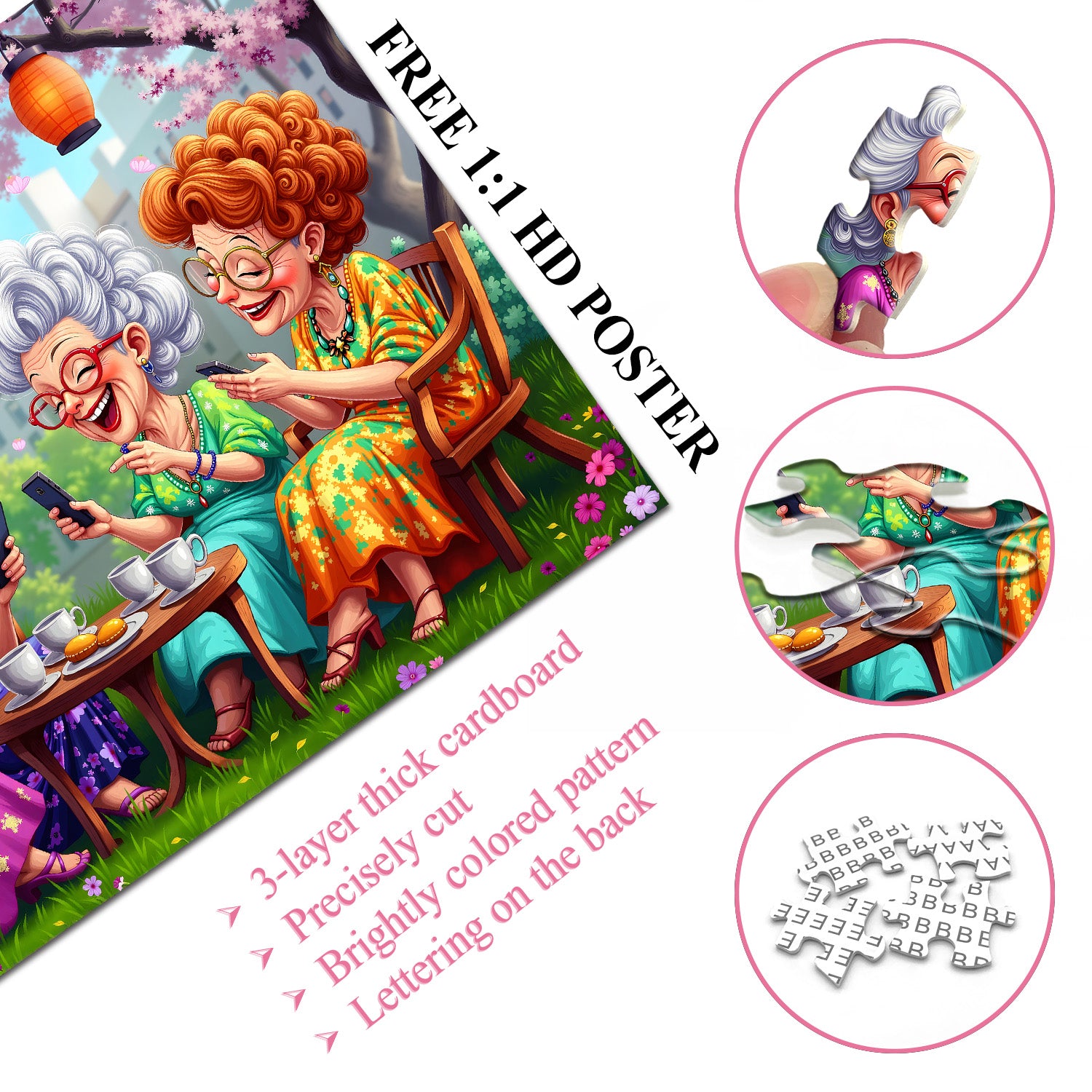 Omas digitales Party-Puzzle 1000 Teile