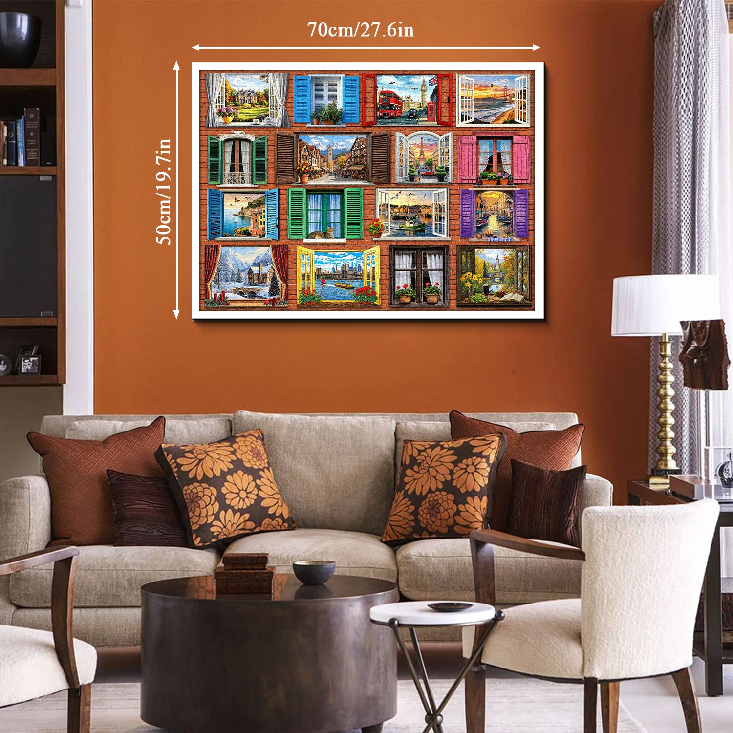 Welt durch Fenster Puzzle 1000 Teile