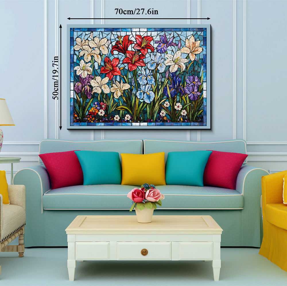 Mosaik-Blumen-Puzzle 1000 Teile