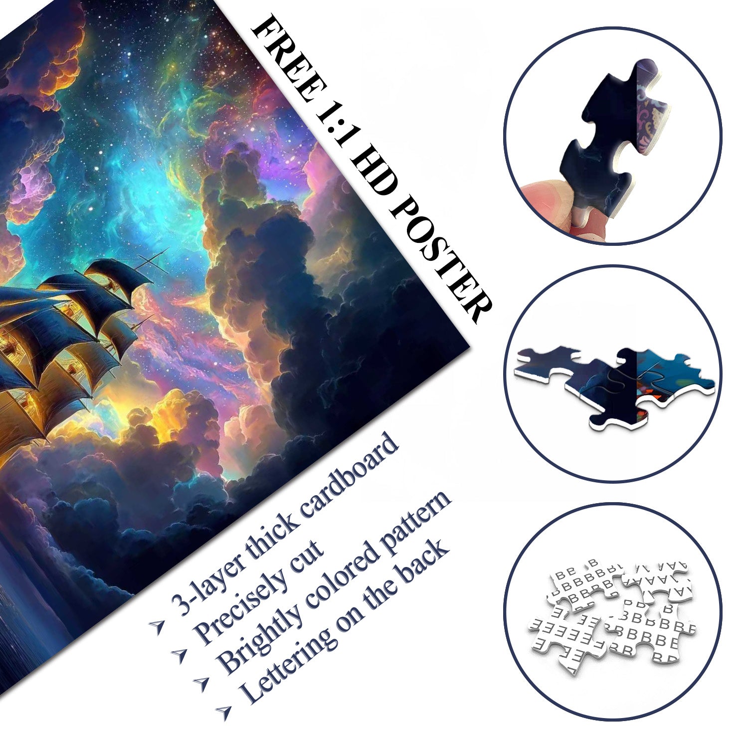 Starlit Sailing Jigsaw Puzzle 1000 Pieces