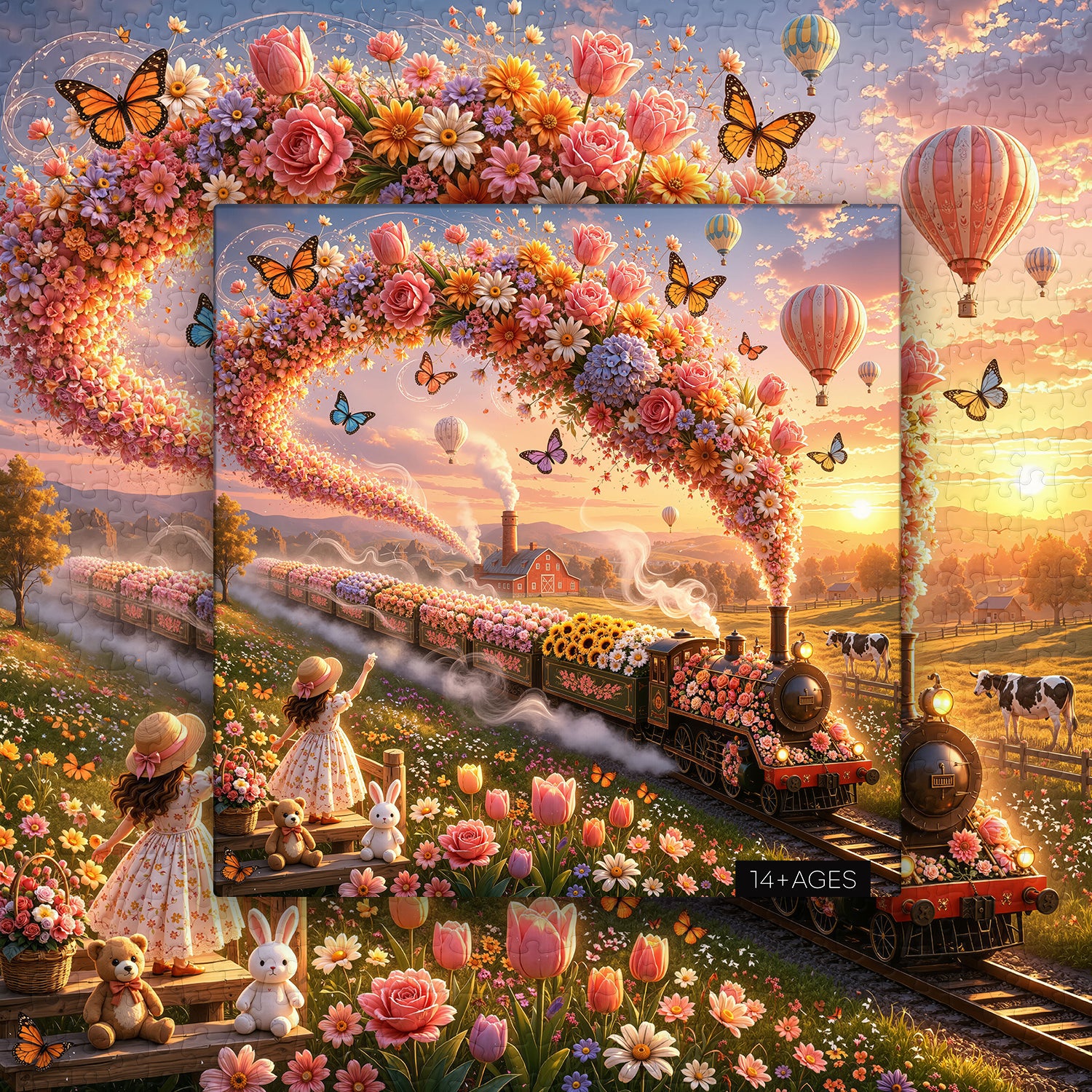 Sunset Bloom Railway Puzzle 1000 Teile