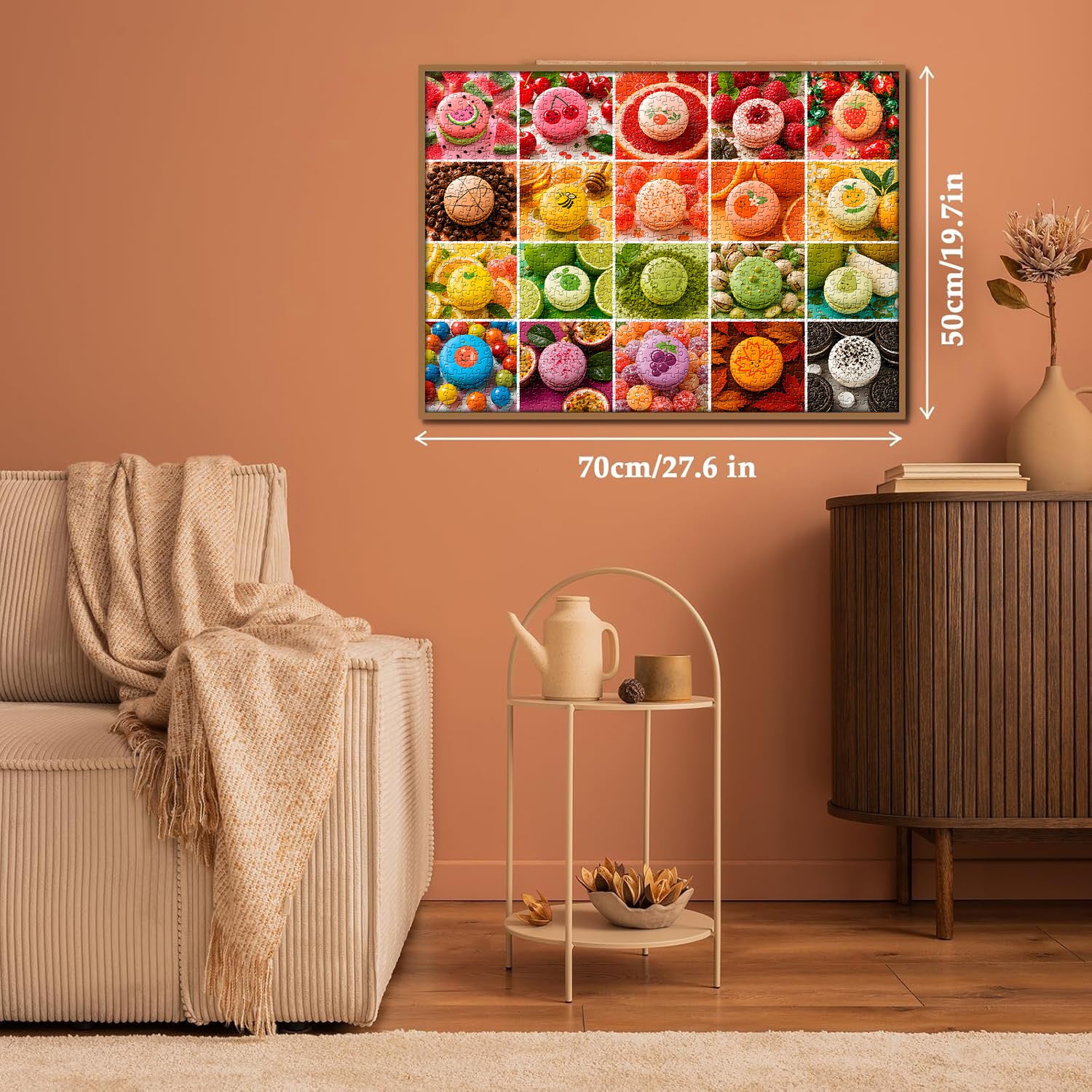 Buntes Macaron-Dessert-Puzzle, 1000 Teile