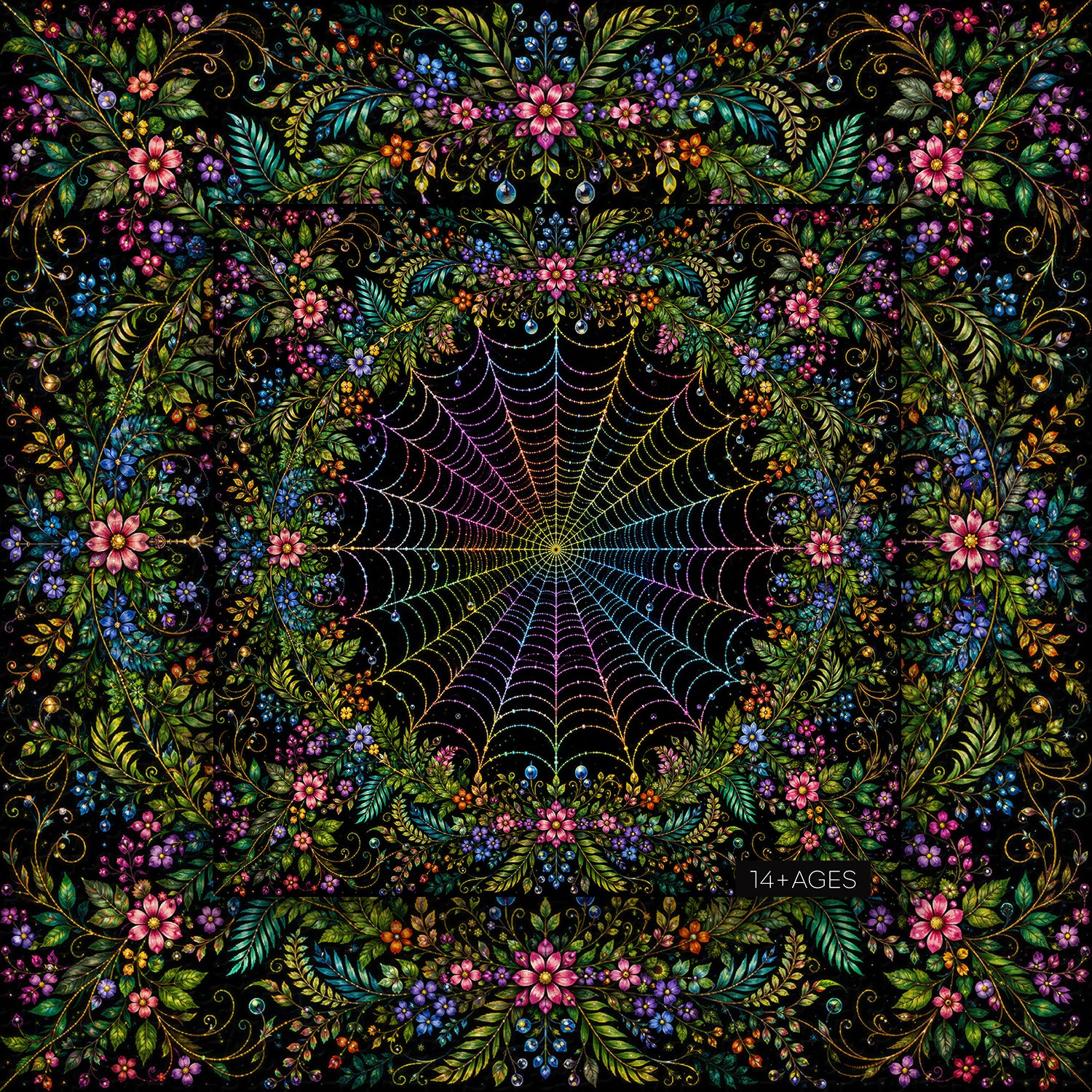 Blumenspinnennetz-Puzzle 1000 Teile