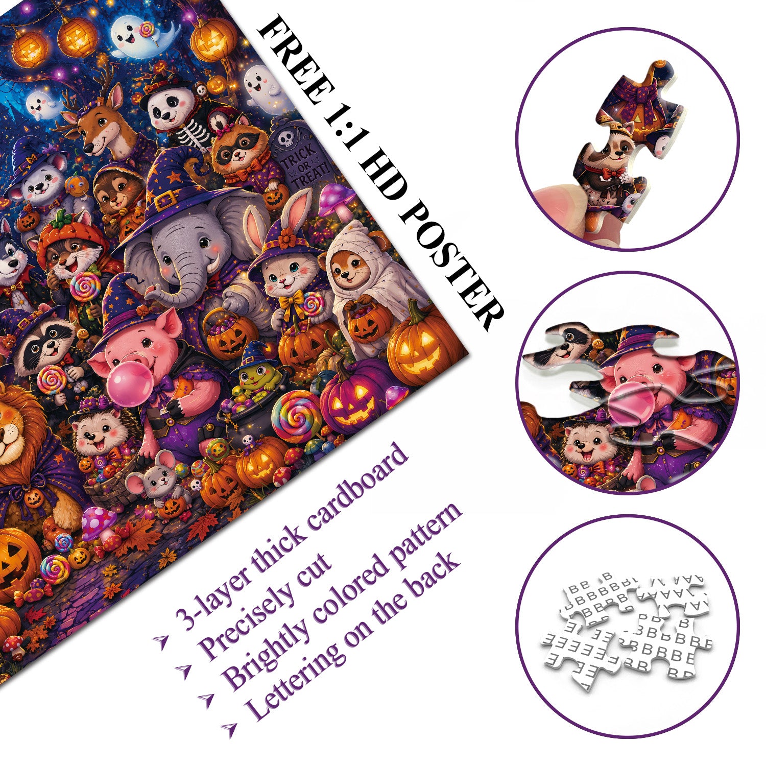 Animal Carnival Night Jigsaw Puzzle 1000 Pieces