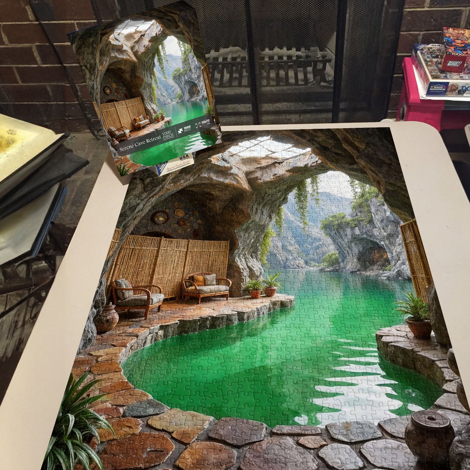 Serene Cave Retreat Jigsaw Puzzle 1000 Pieces