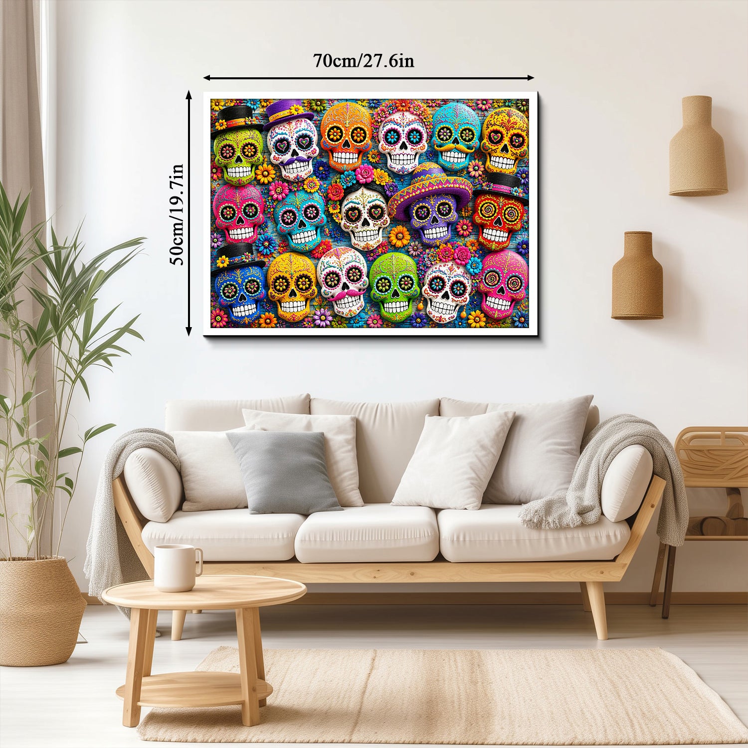 Buntes Zuckerschädel-Puzzle 1000 Teile