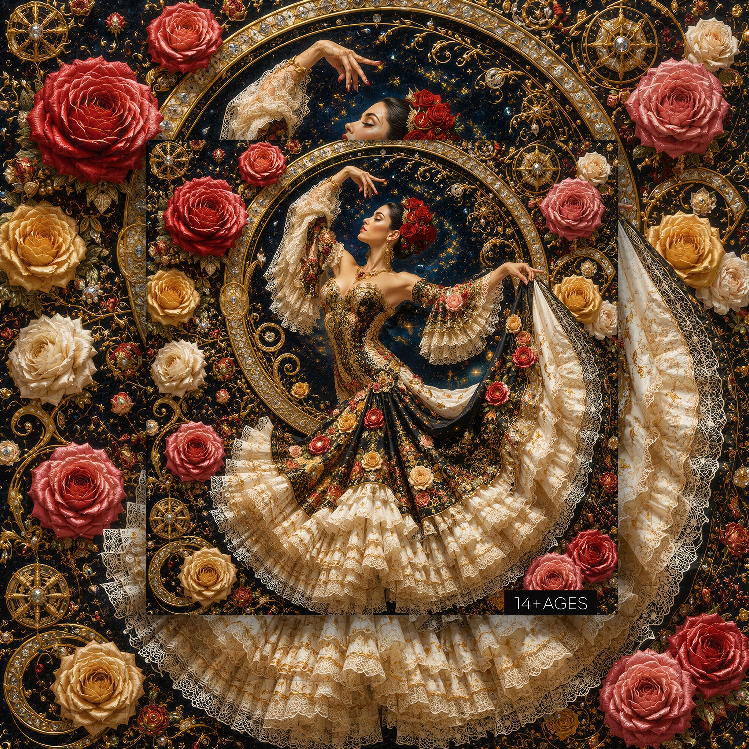 Rose Flamenco Jigsaw Puzzle 1000 Pieces
