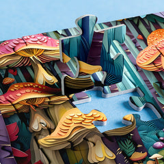 Quadratisches stereoskopisches 3D-Pilz-Puzzle mit 1000 Teilen