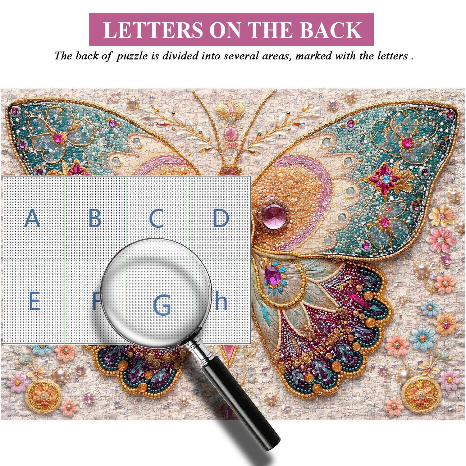 Jeweled Butterfly Jigsaw Puzzle 1000 Pieces