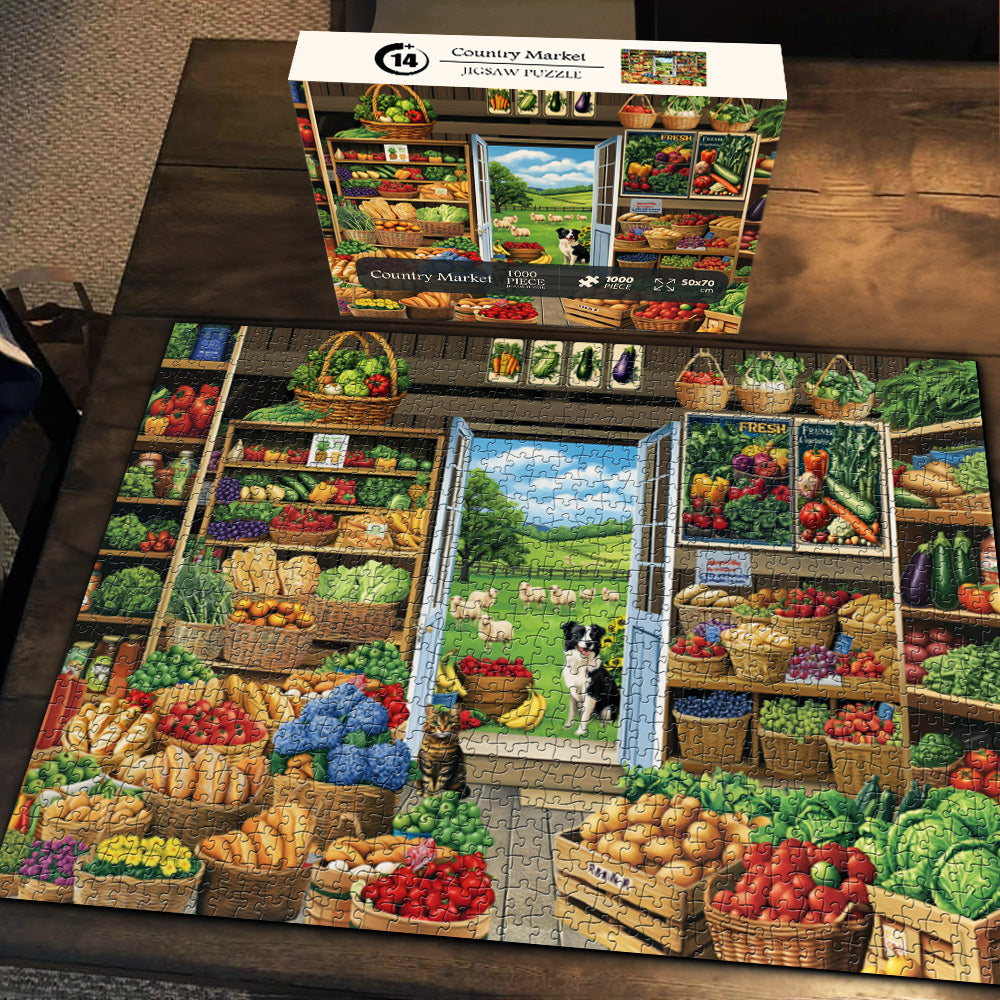 Country Market Jigsaw Puzzle 1000 Pieces