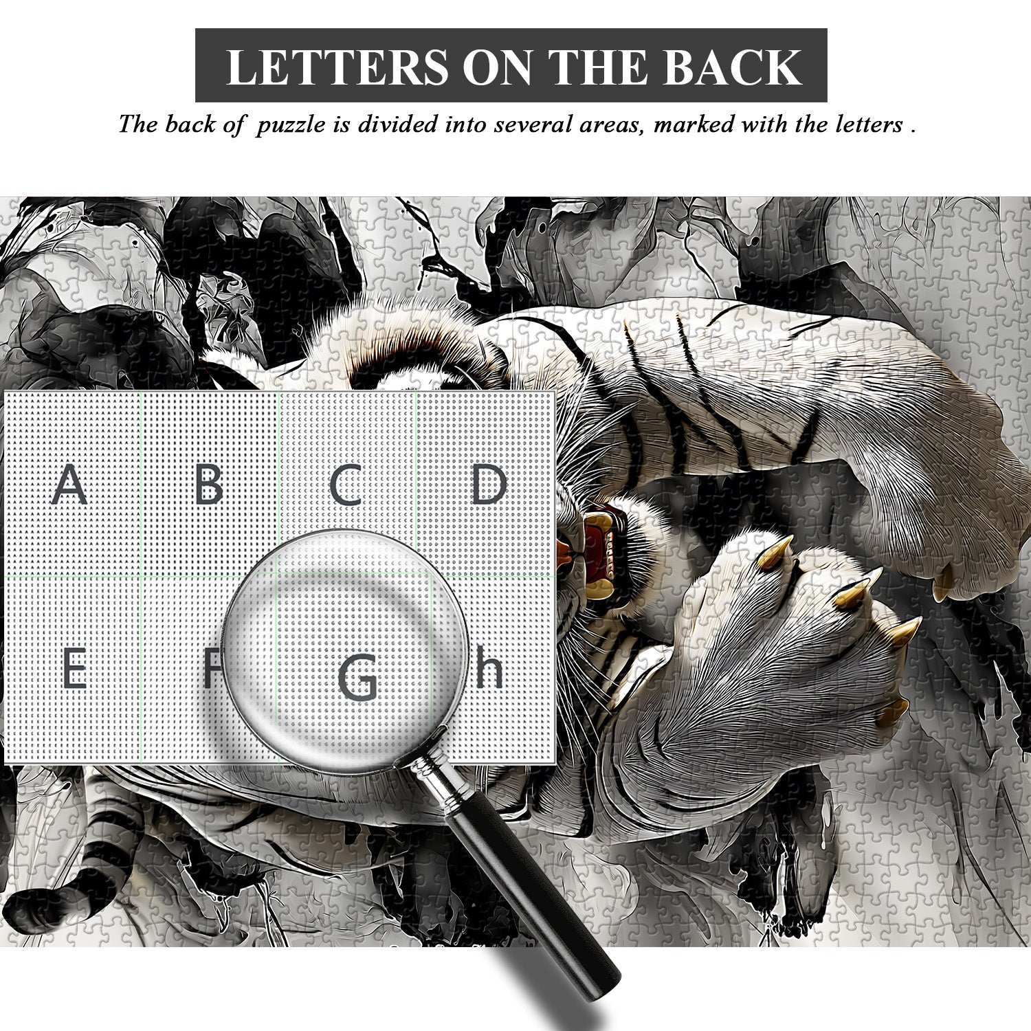 Ink Shadow Tiger Jigsaw Puzzle 1000 Pieces