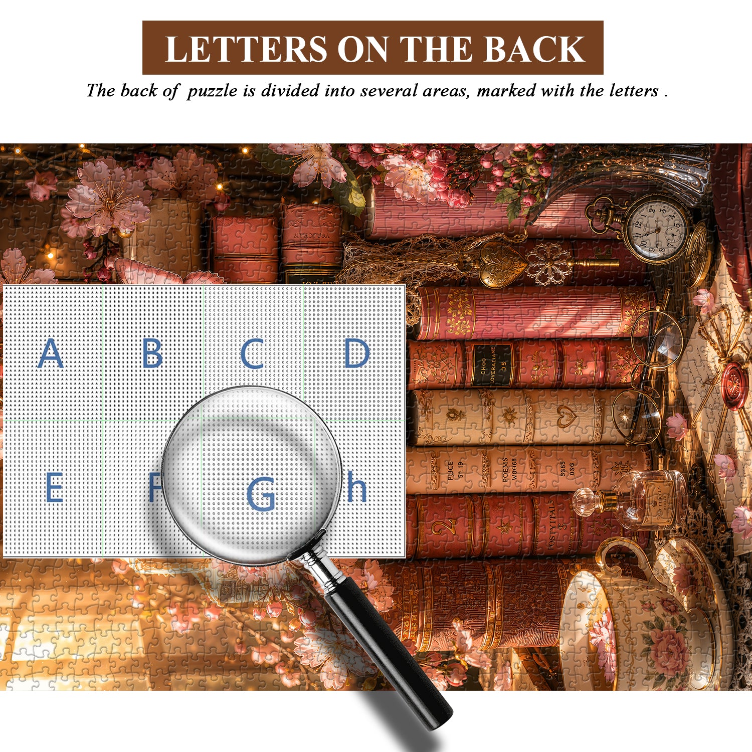 Floral Page Glow Jigsaw Puzzle 1000 Pieces