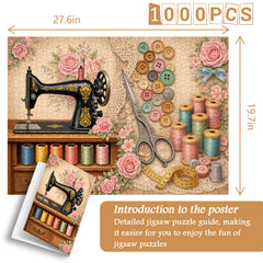 Vintage Sewing Room Jigsaw Puzzle 1000 Pieces