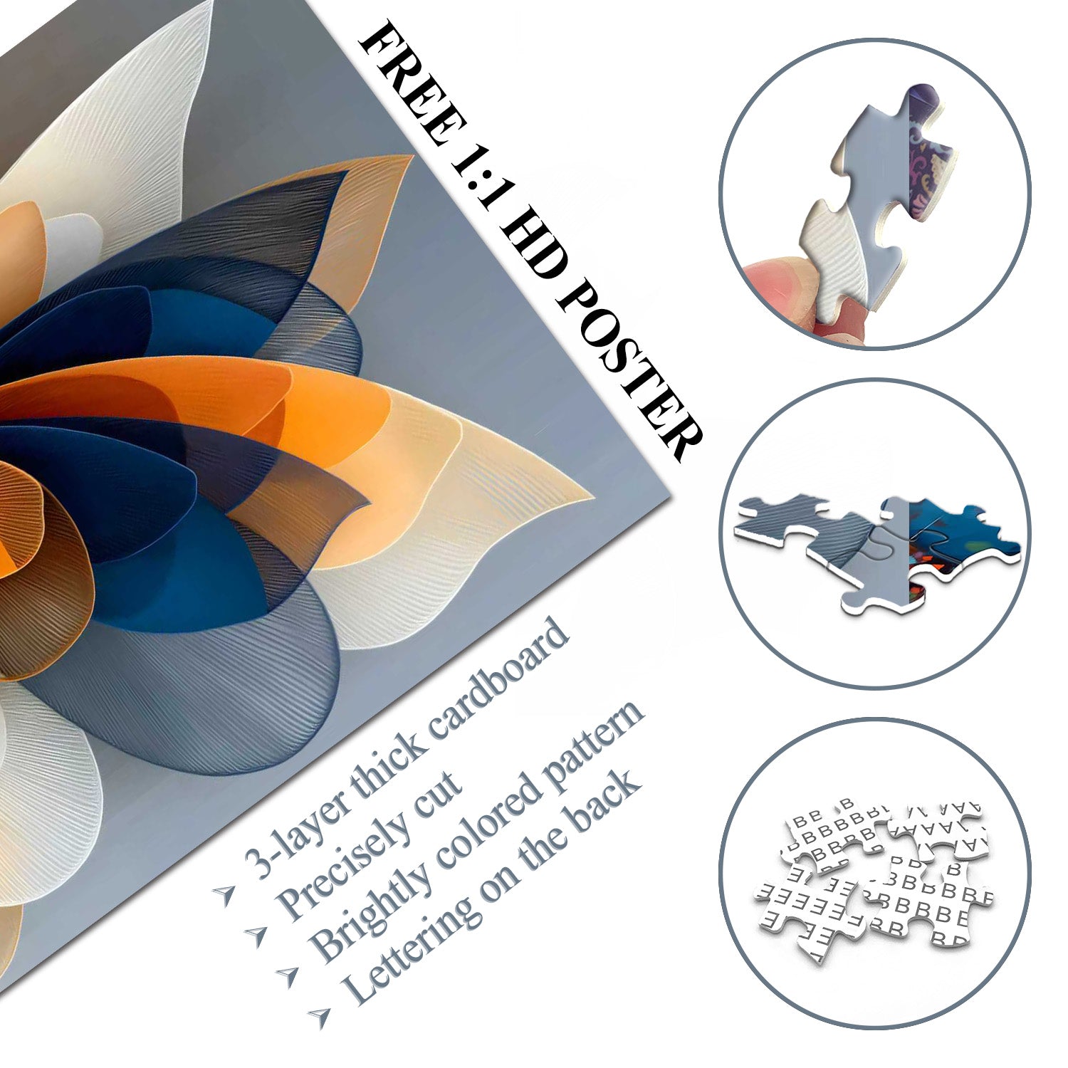 Abstraktes Schmetterlingspuzzle 1000 Teile