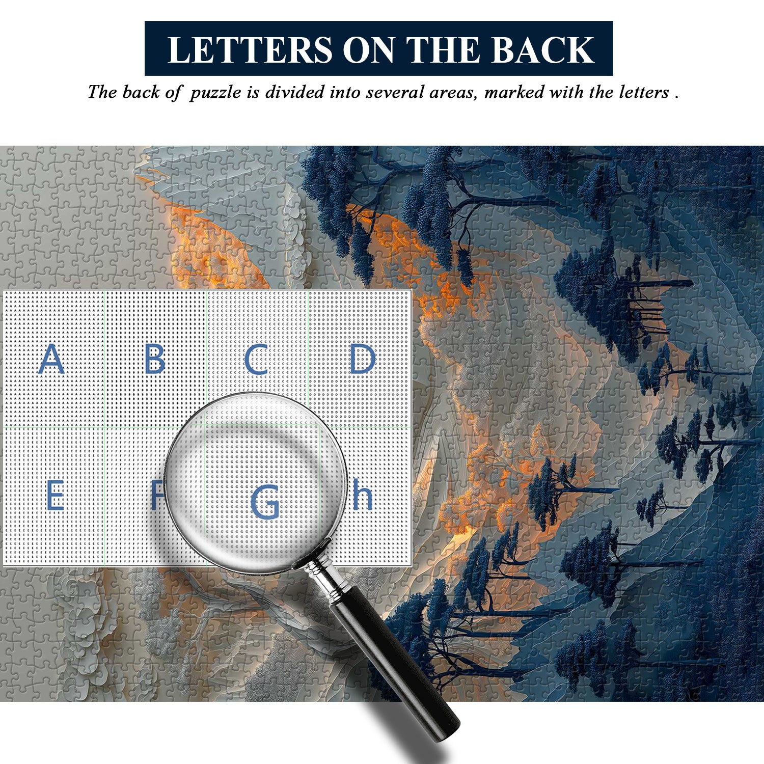 Mondbeschienene Berge Puzzle 1000 Teile