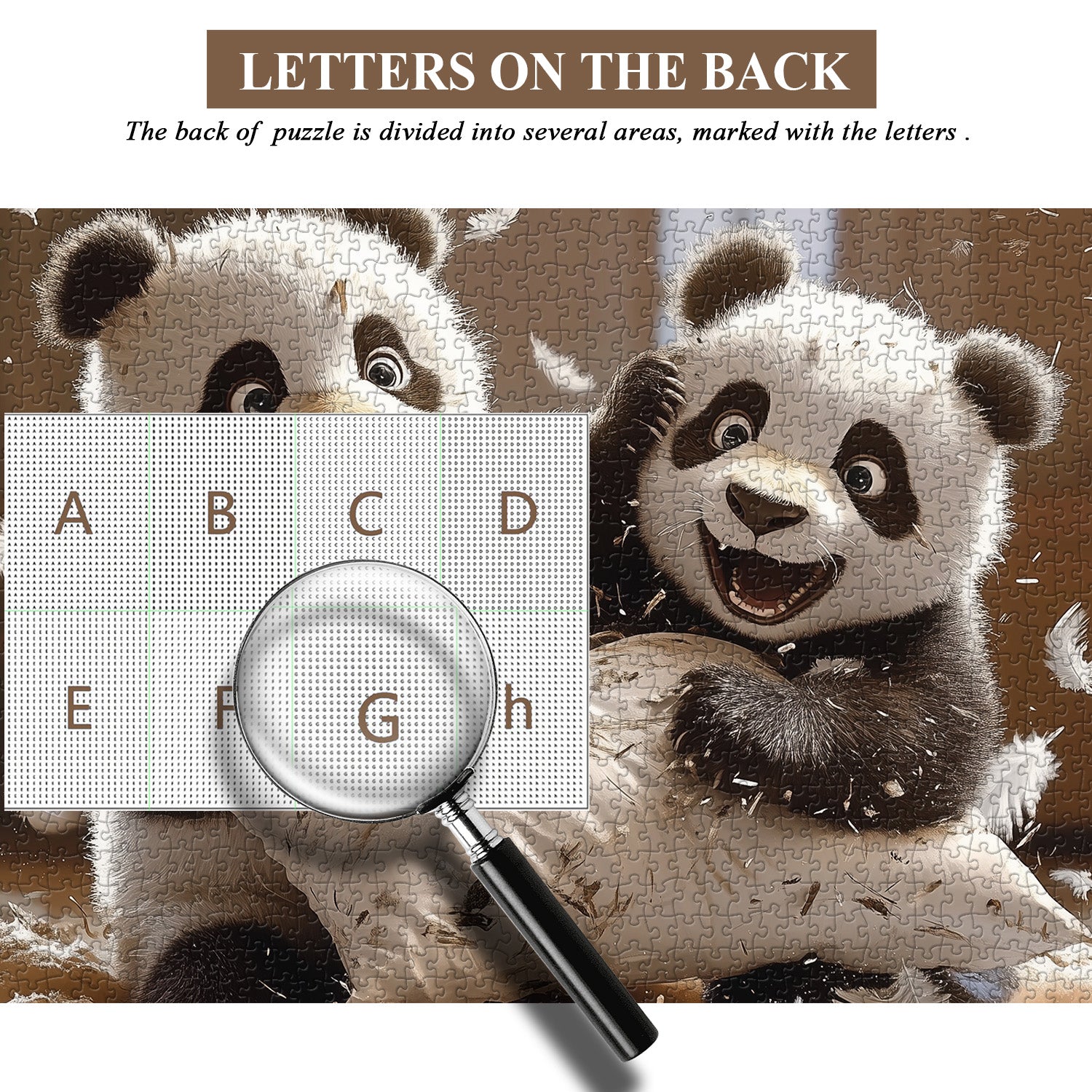 Freudiger Panda-Streich-Puzzle, 1000 Teile